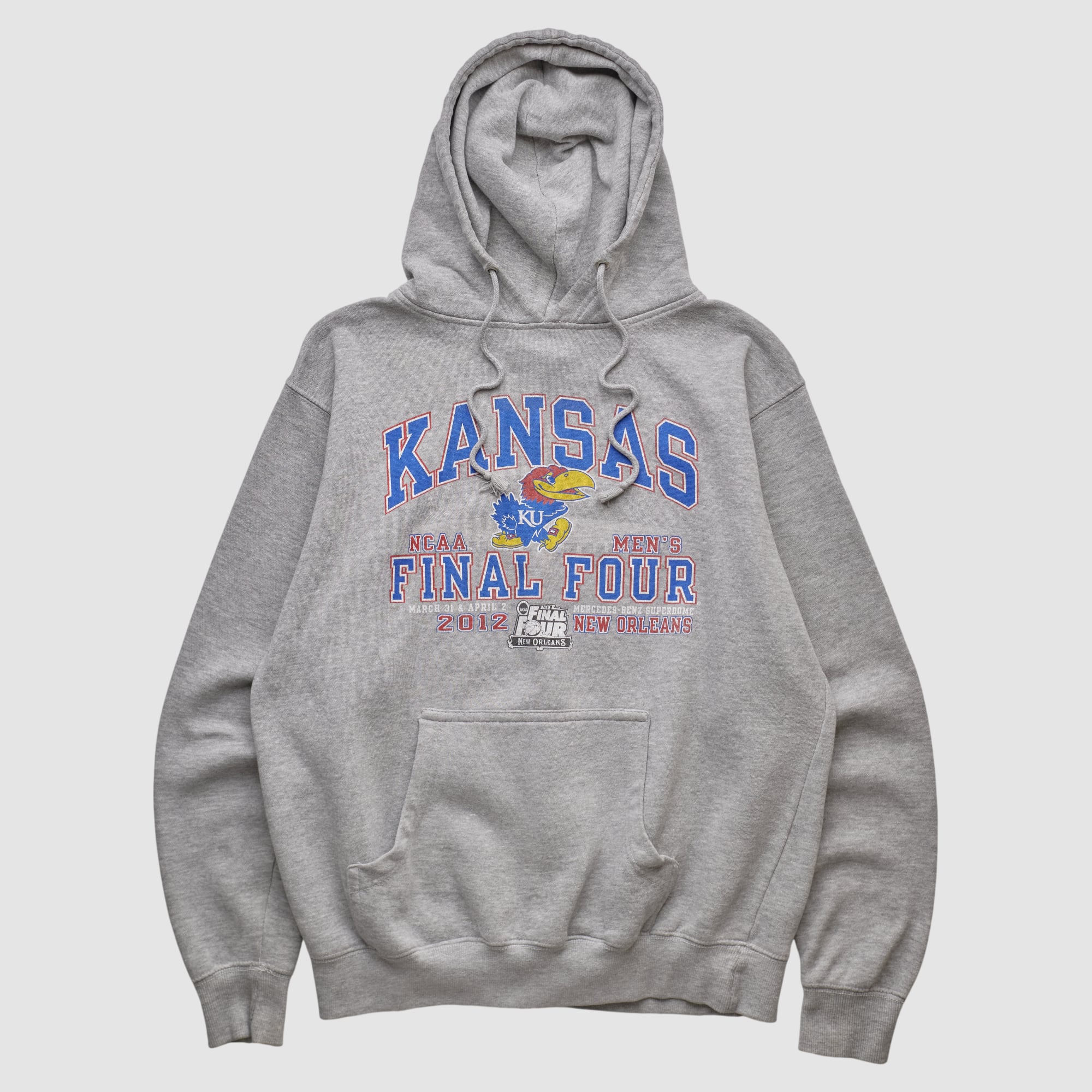 Kansas Jayhawks Blue 84 2012 Hooded Pullover Sweatshirt - Heather Gray - XS