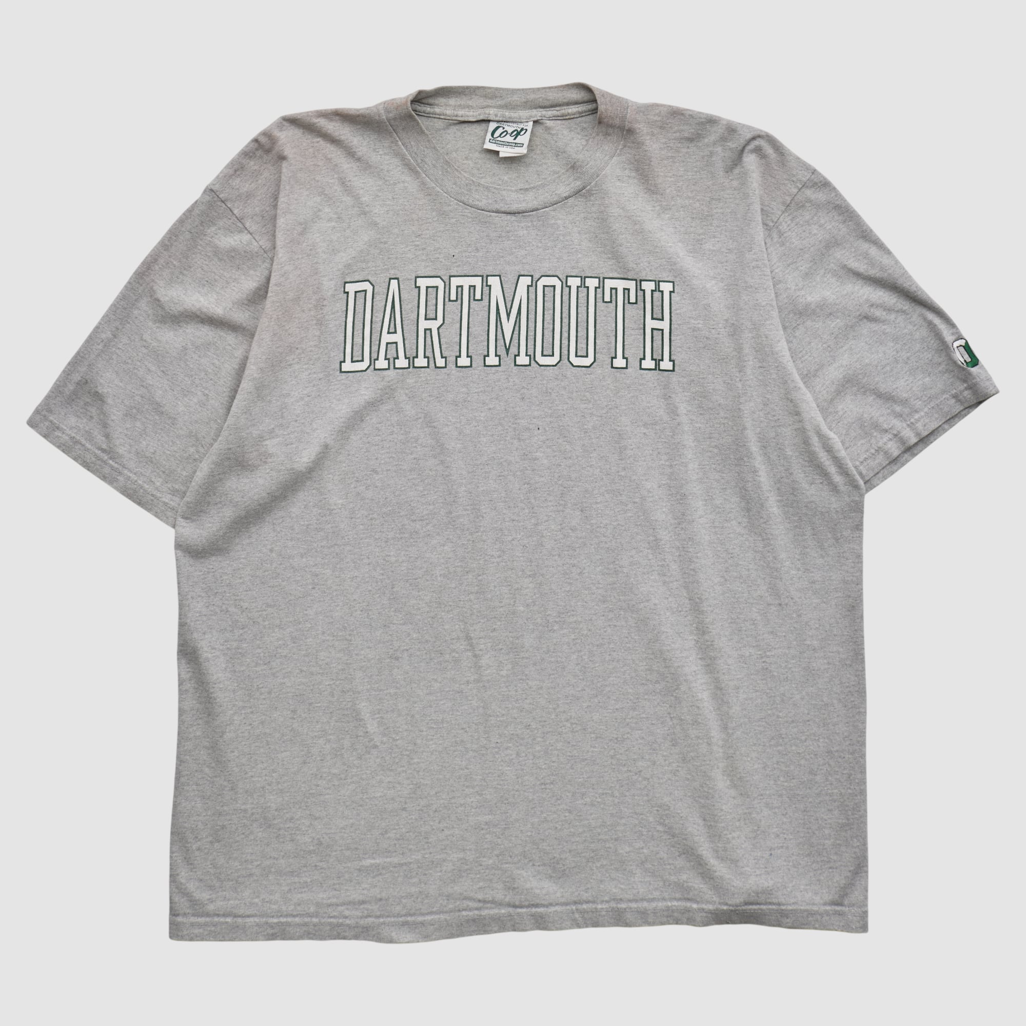 Dartmouth Big Green Cotton Exchange 2000s T-shirt - Heather Gray - 2XL