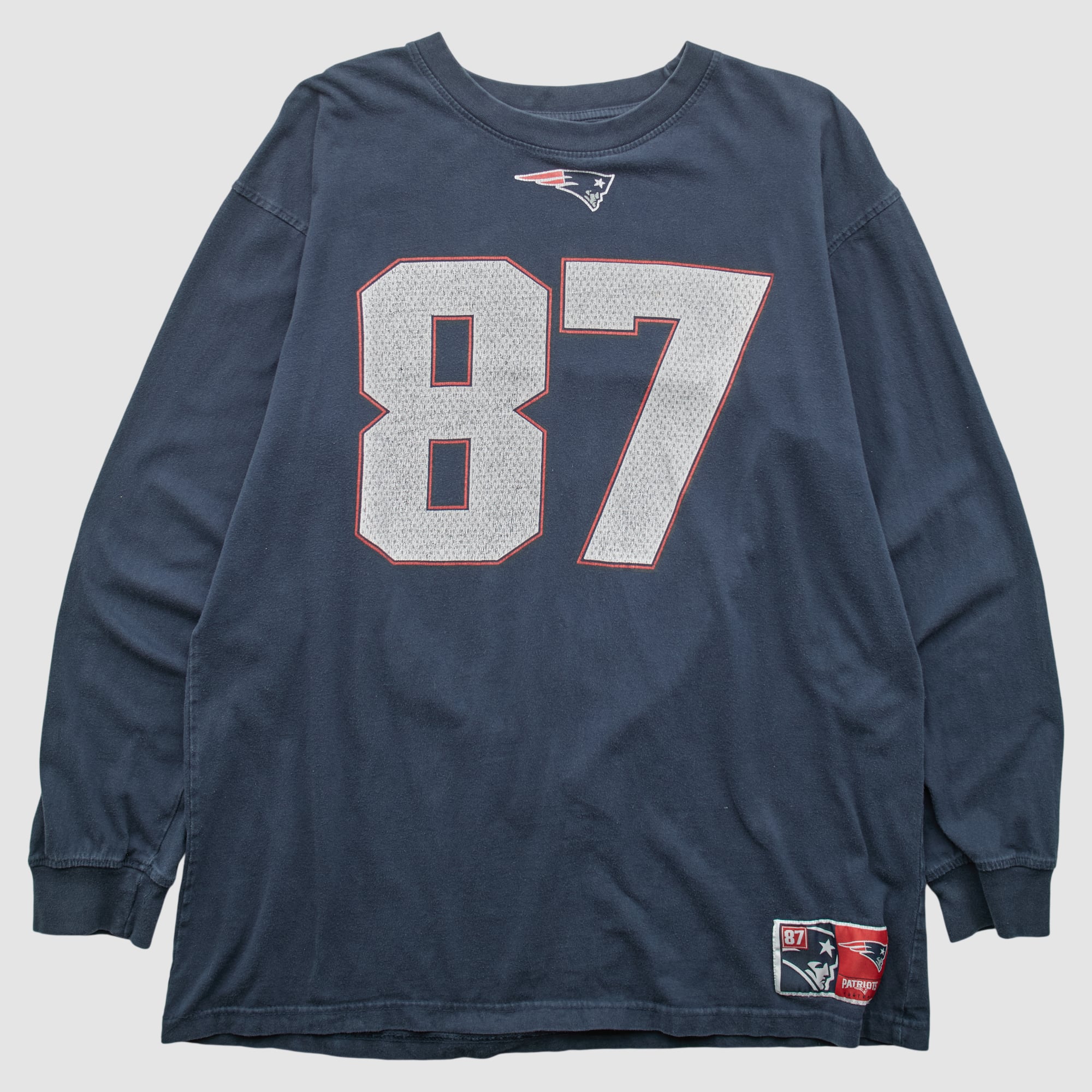 New England Patriots Majestic 2000s Long Sleeve T-shirt - Navy - 2XL