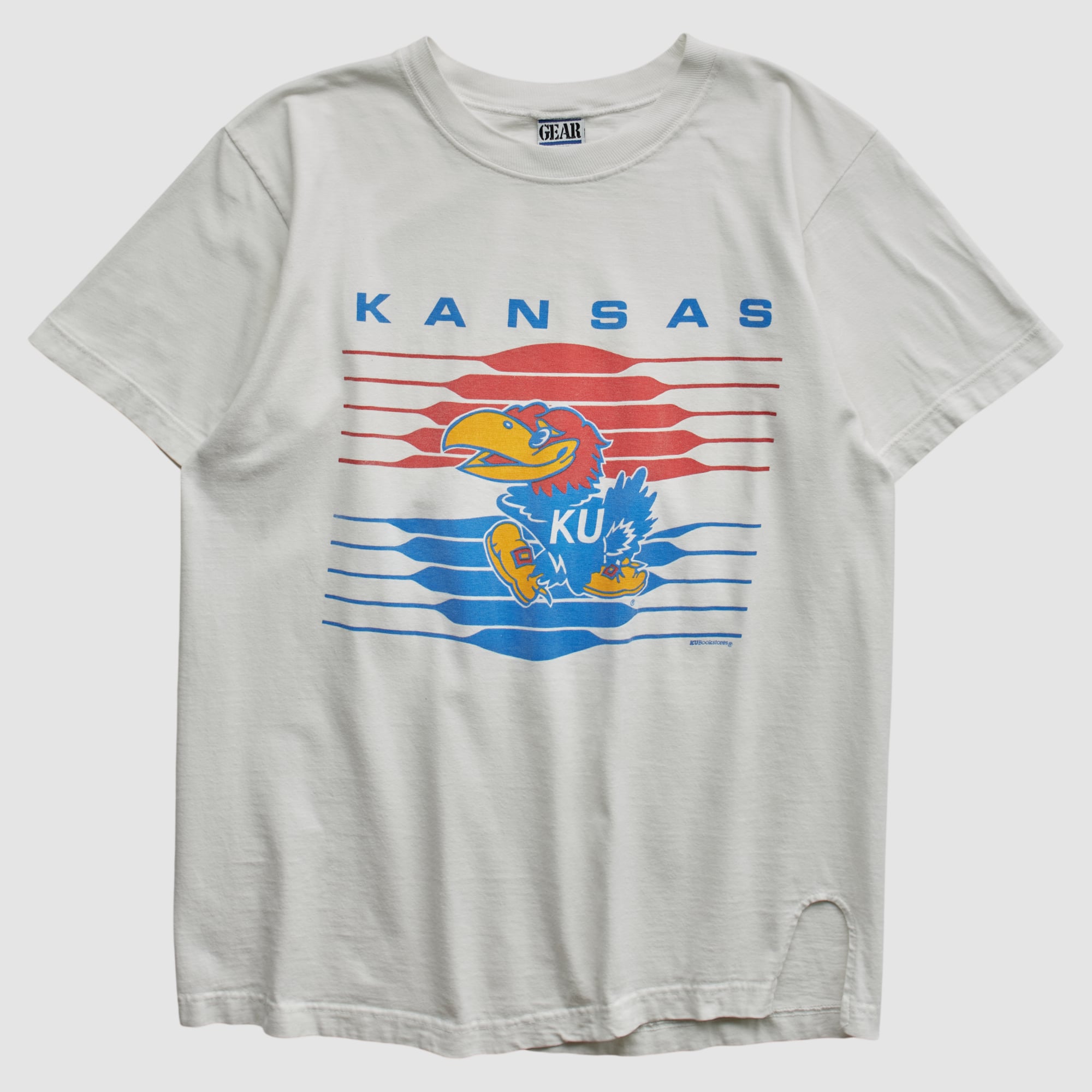 Kansas Jayhawks Gear For Sports 90s T-shirt - White - S