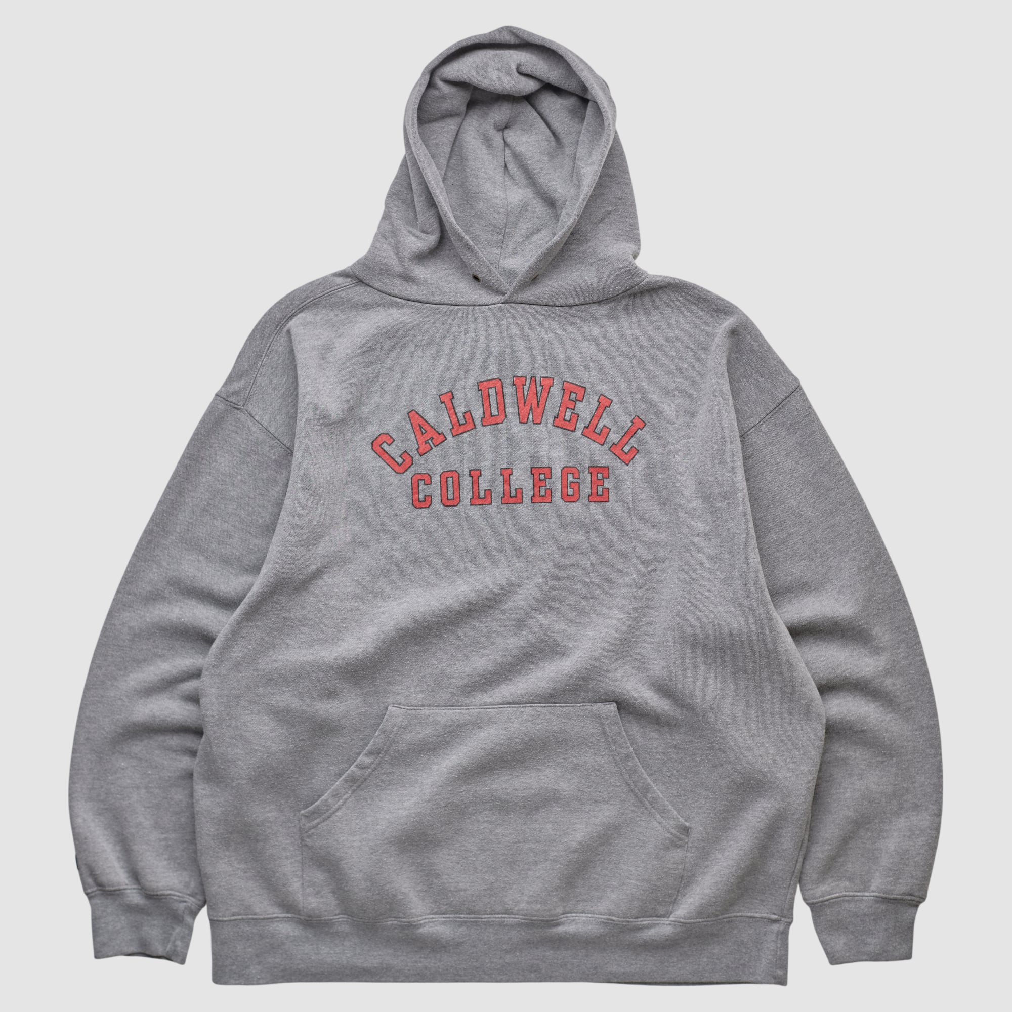 Caldwell College Jansport 2000s Hooded Pullover Sweatshirt - Heather Gray - L