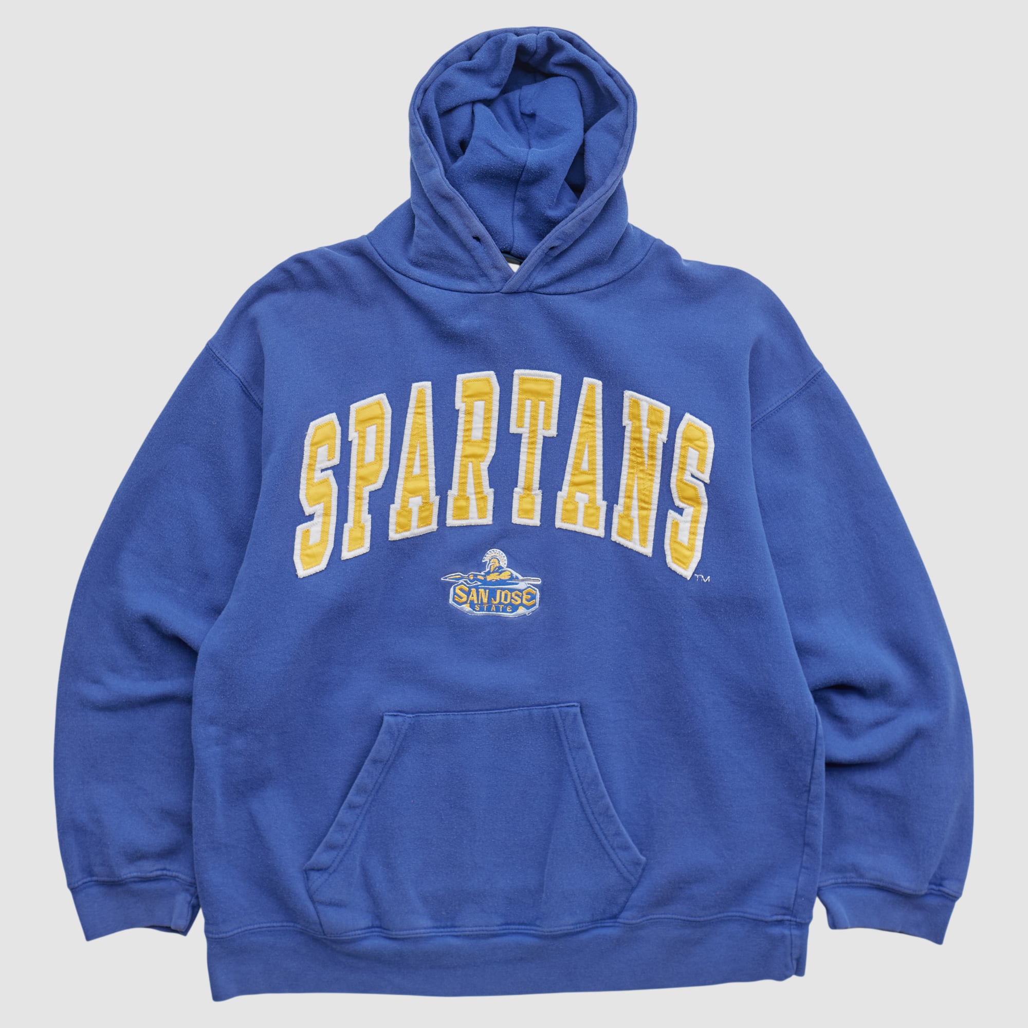 San Jose State Spartans Old Varsity Brand 2000s Hooded Pullover Sweatshirt - Blue - M
