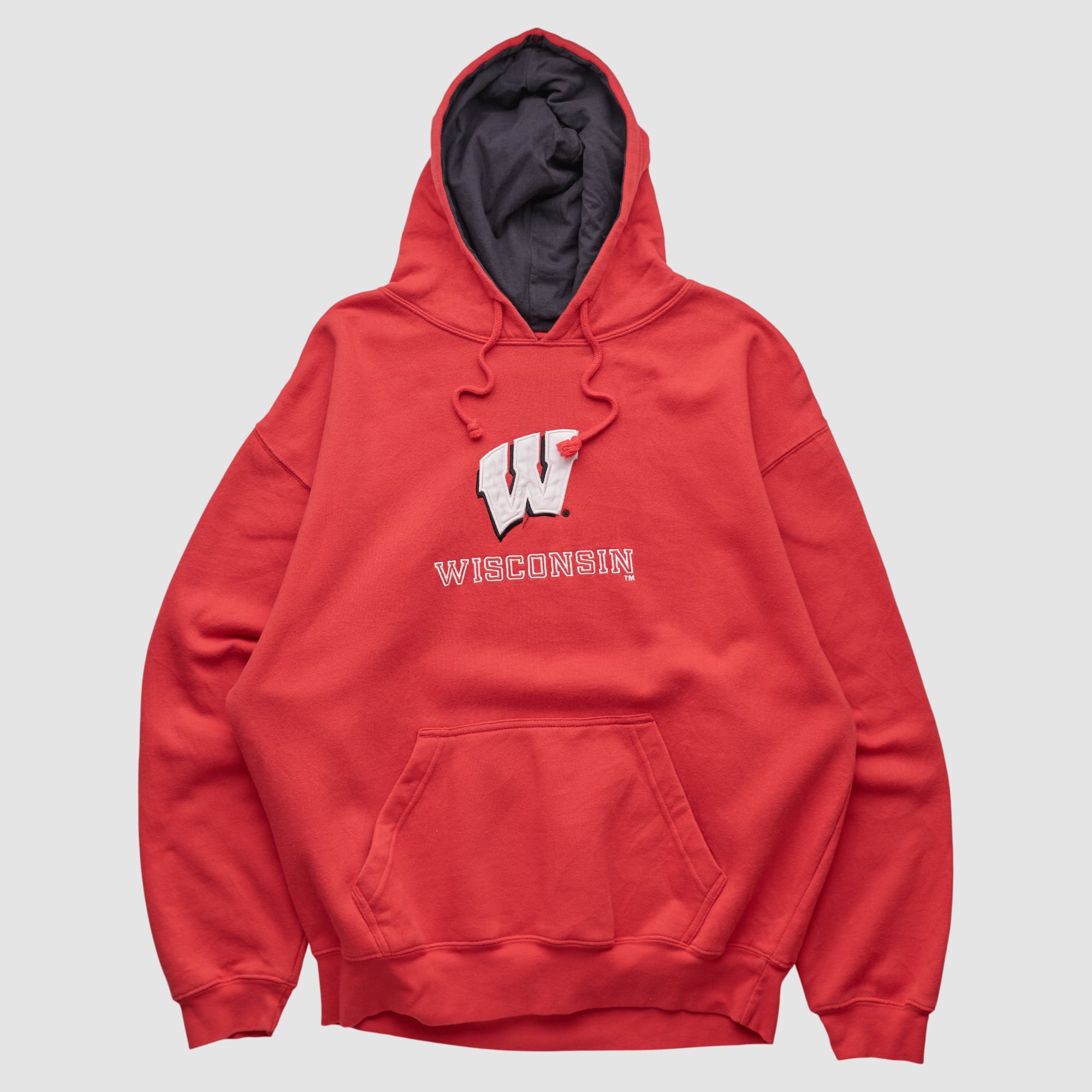 Wisconsin Badgers J America Sportswear 2010s Hooded Pullover Sweatshirt - Red - L