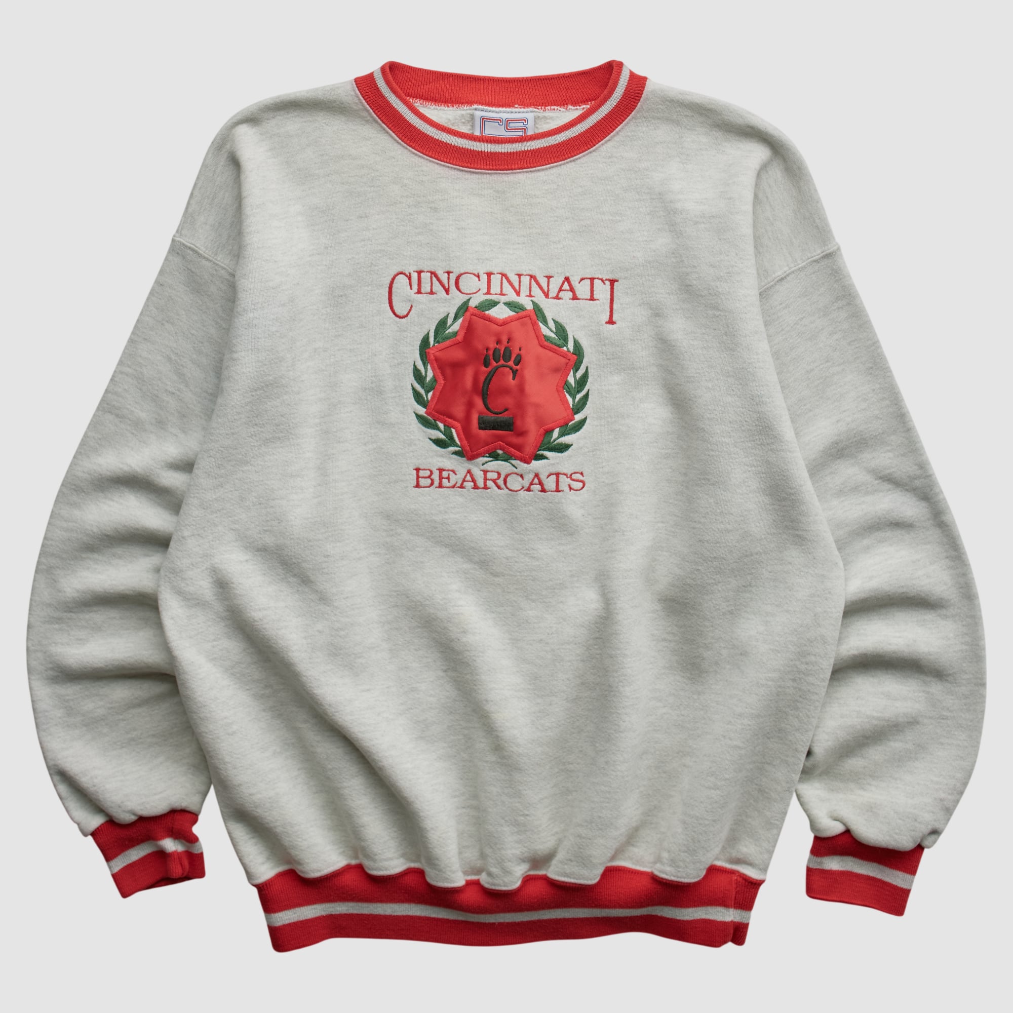 Cincinnati Bearcats CRABLE SPORTSWEAR 90s Pullover Sweatshirt - Heather Gray - M