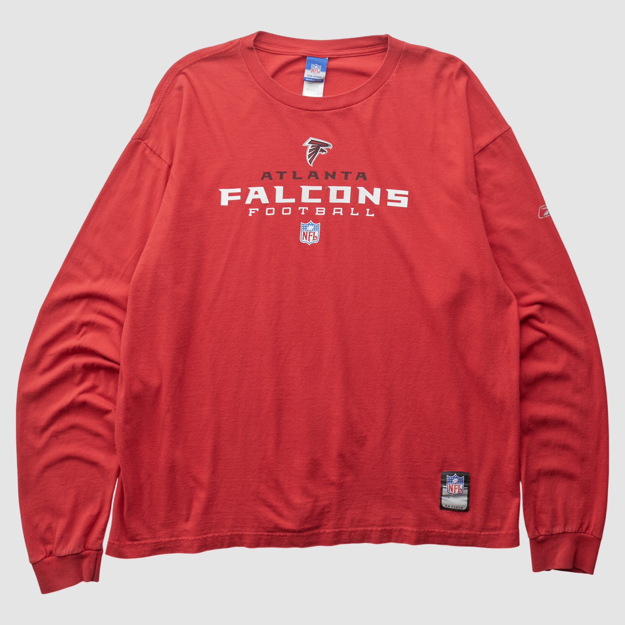 Atlanta Falcons Reebok 2000s Long Sleeve T-shirt - Red - 2XL
