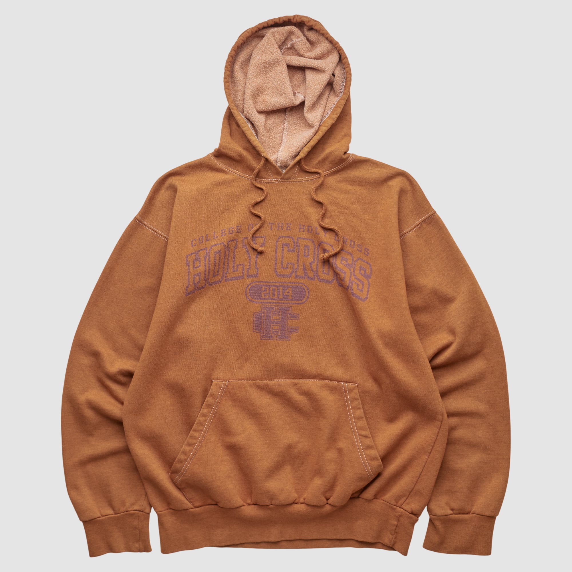 Holy Cross Crusaders MV Sport 2014 Hooded Pullover Sweatshirt - Clay - XS
