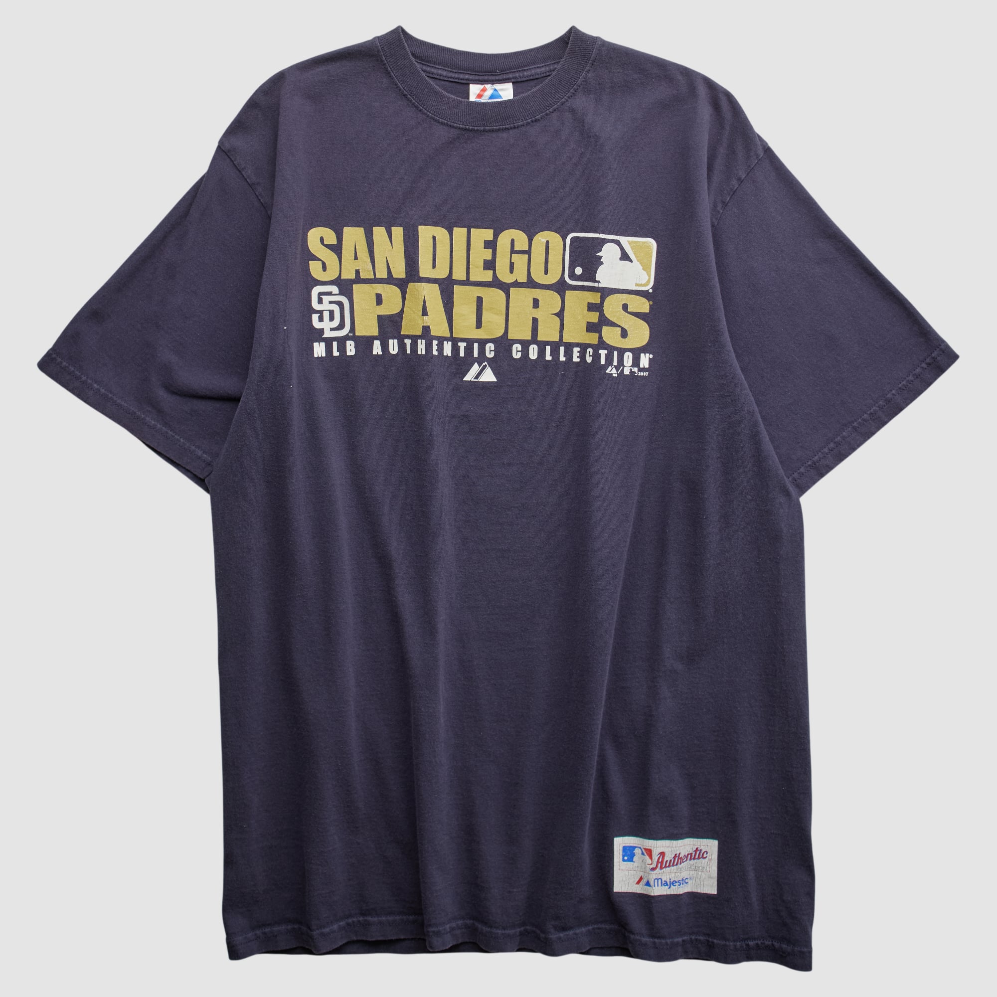 San Diego Padres Majestic 2000s T-shirt - Navy - L