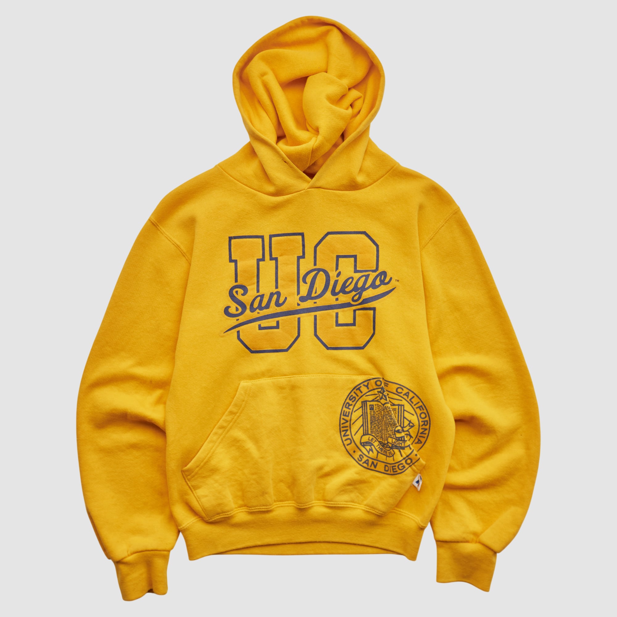 UC San Diego Tritons Russell 2000s Hooded Pullover Sweatshirt - Yellow - XXS
