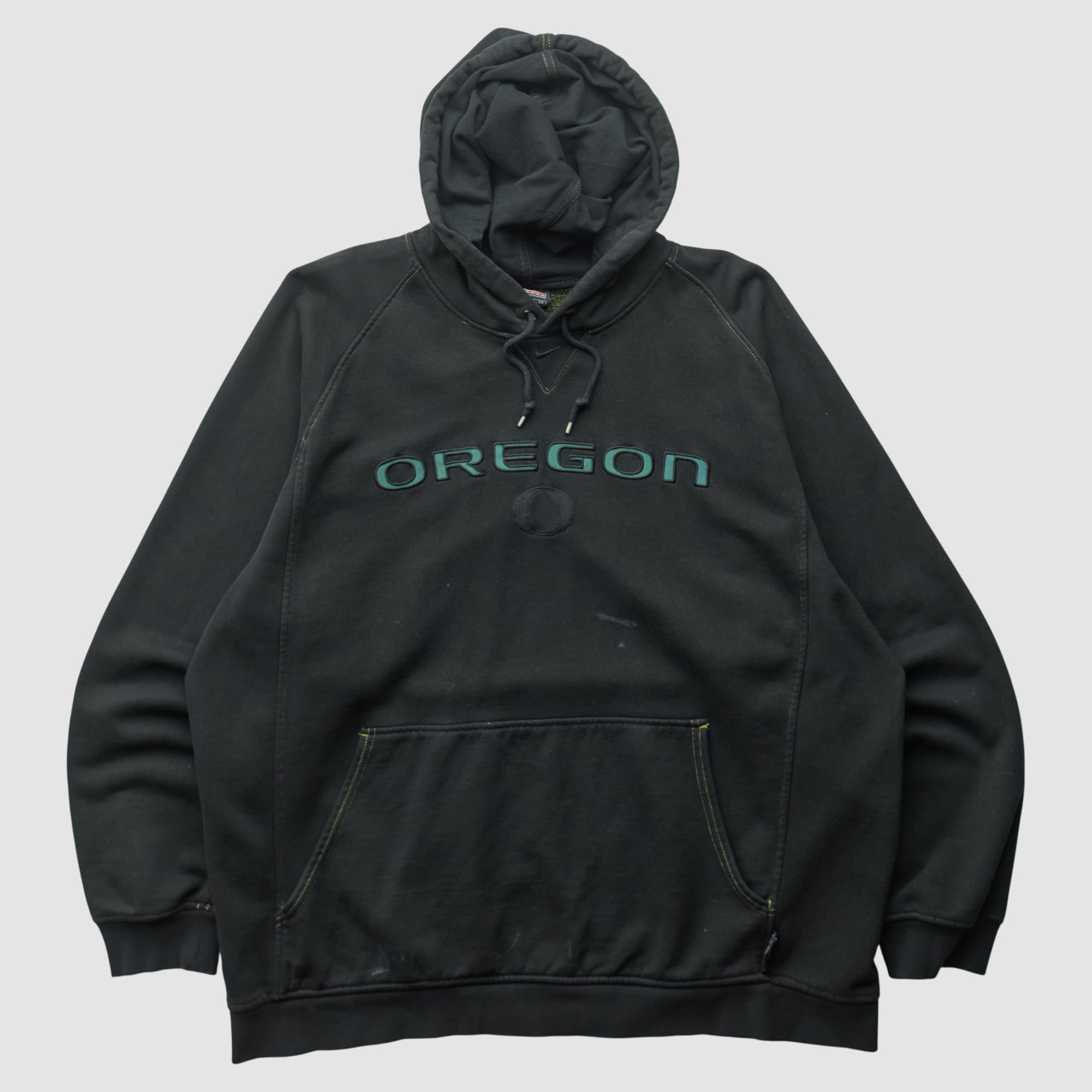Oregon Ducks Nike 2000s Hooded Pullover Sweatshirt - Black - XL
