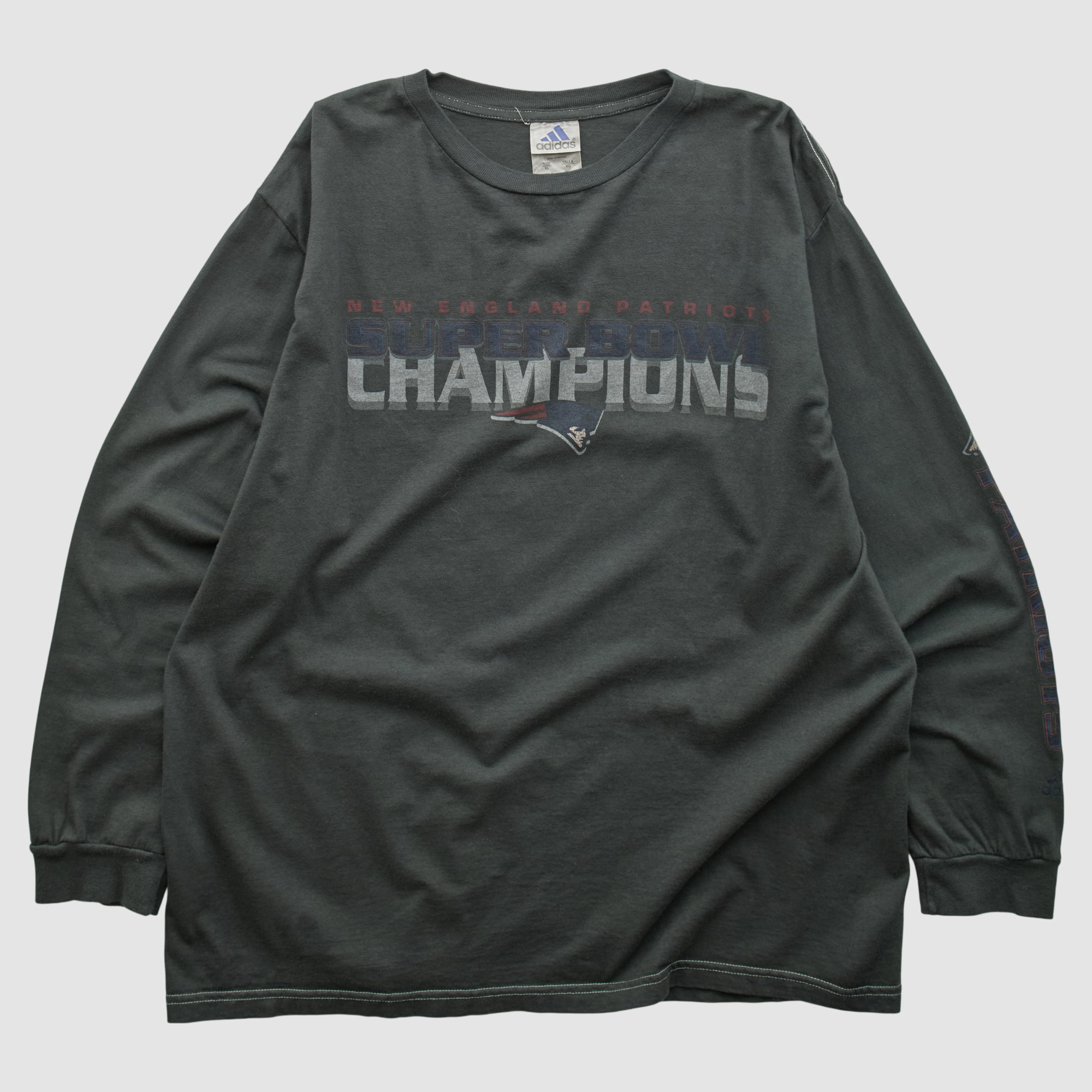 New England Patriots Adidas 2000s Long Sleeve T-shirt - Black - XL
