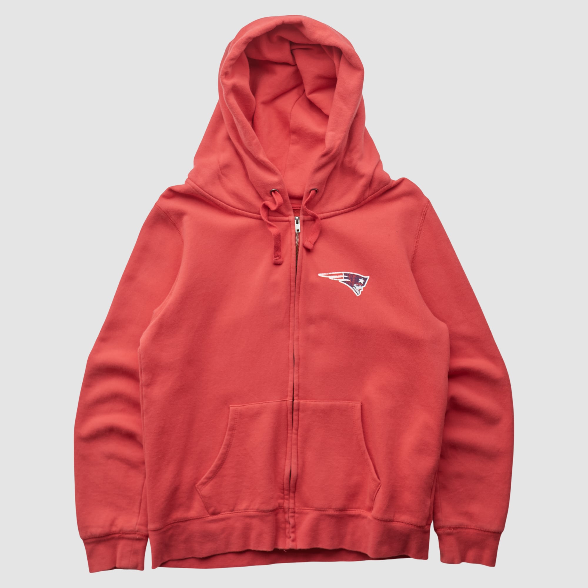 New England Patriots NFL 2000s Hooded Full Zip Sweatshirt - Red - XS