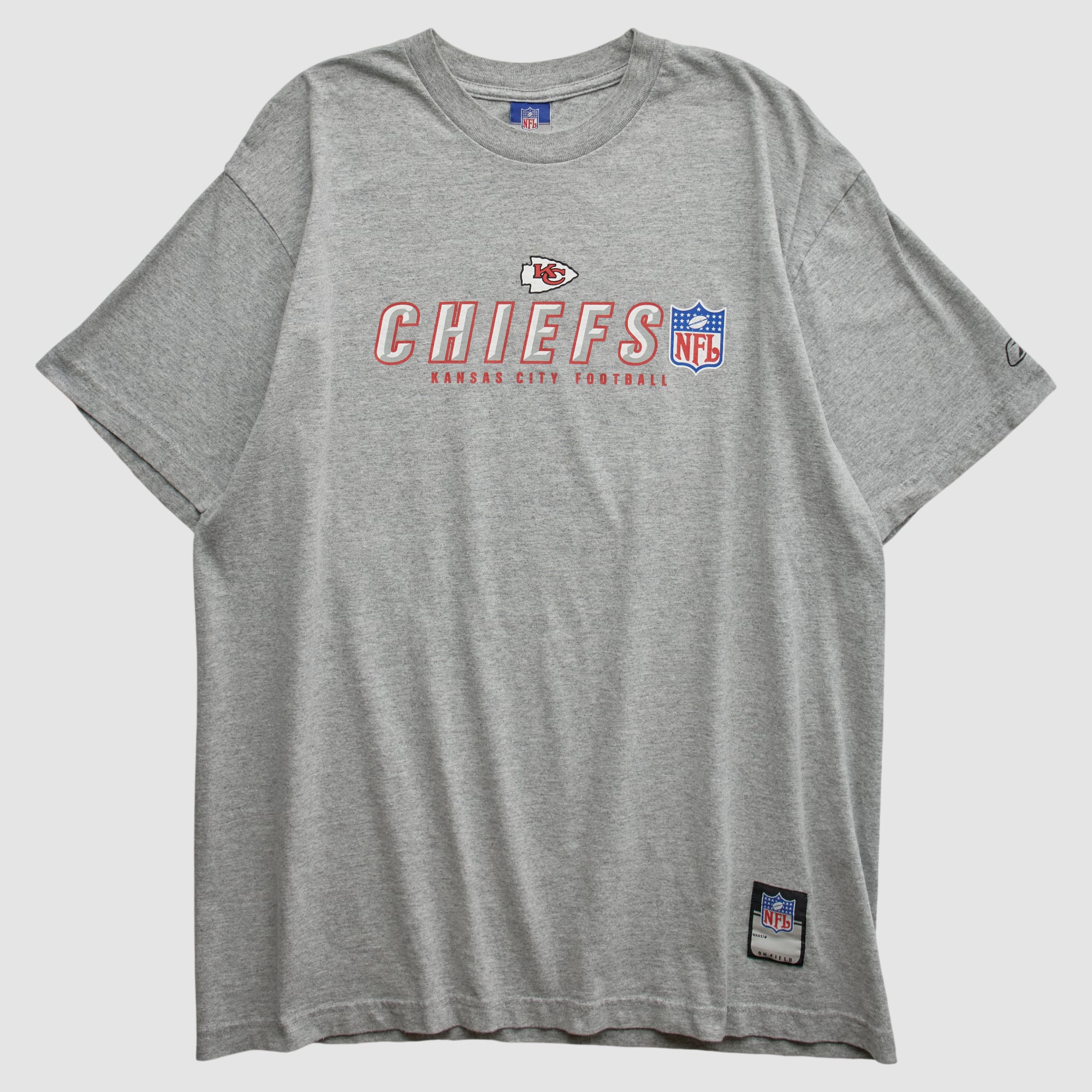 Kansas City Chiefs Reebok 2000s T-shirt - Heather Gray - L