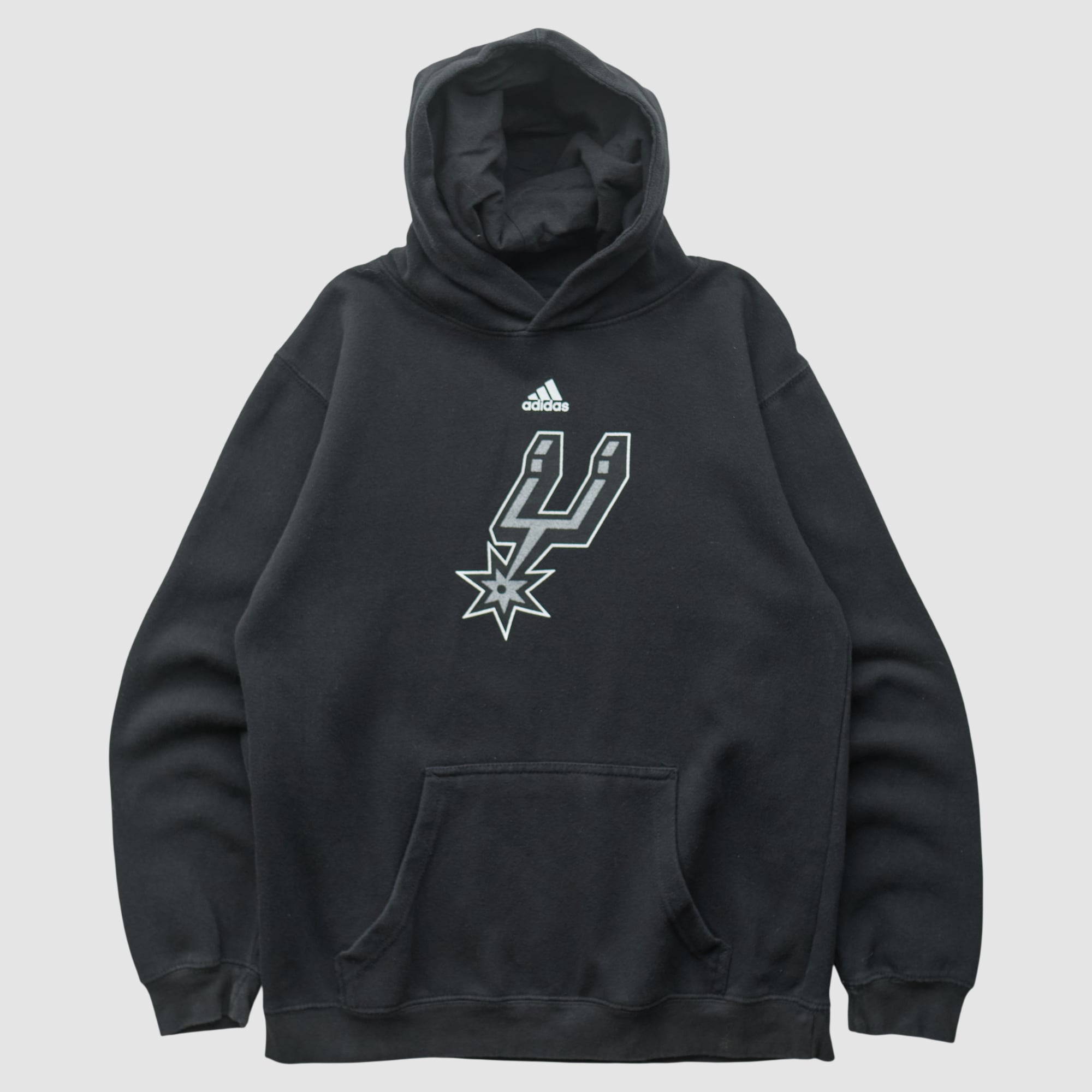 San Antonio Spurs Adidas 2010s Hooded Pullover Sweatshirt - Black - XS