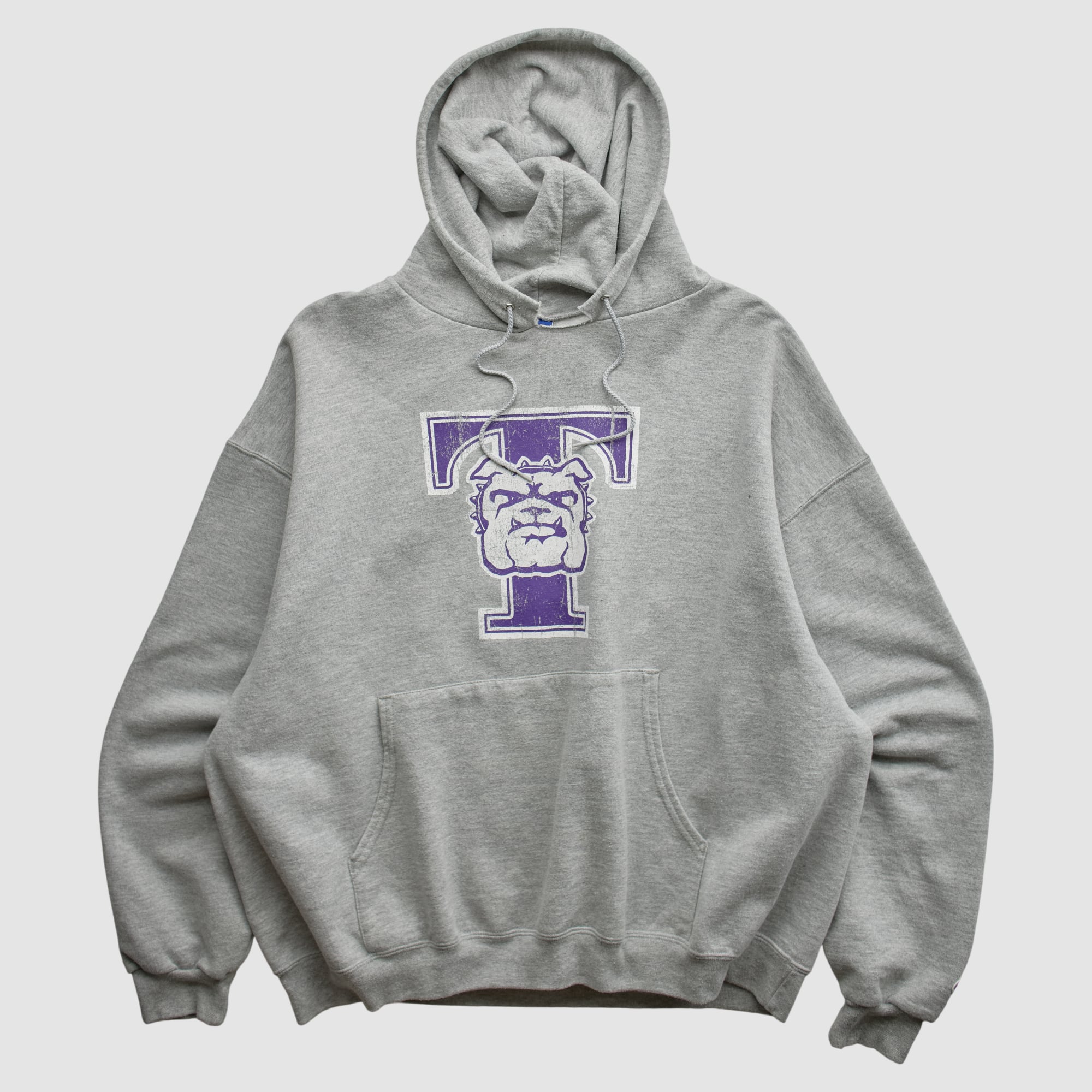 Truman State University Bulldogs Champion 2000s Hooded Pullover Sweatshirt - Heather Gray - XL