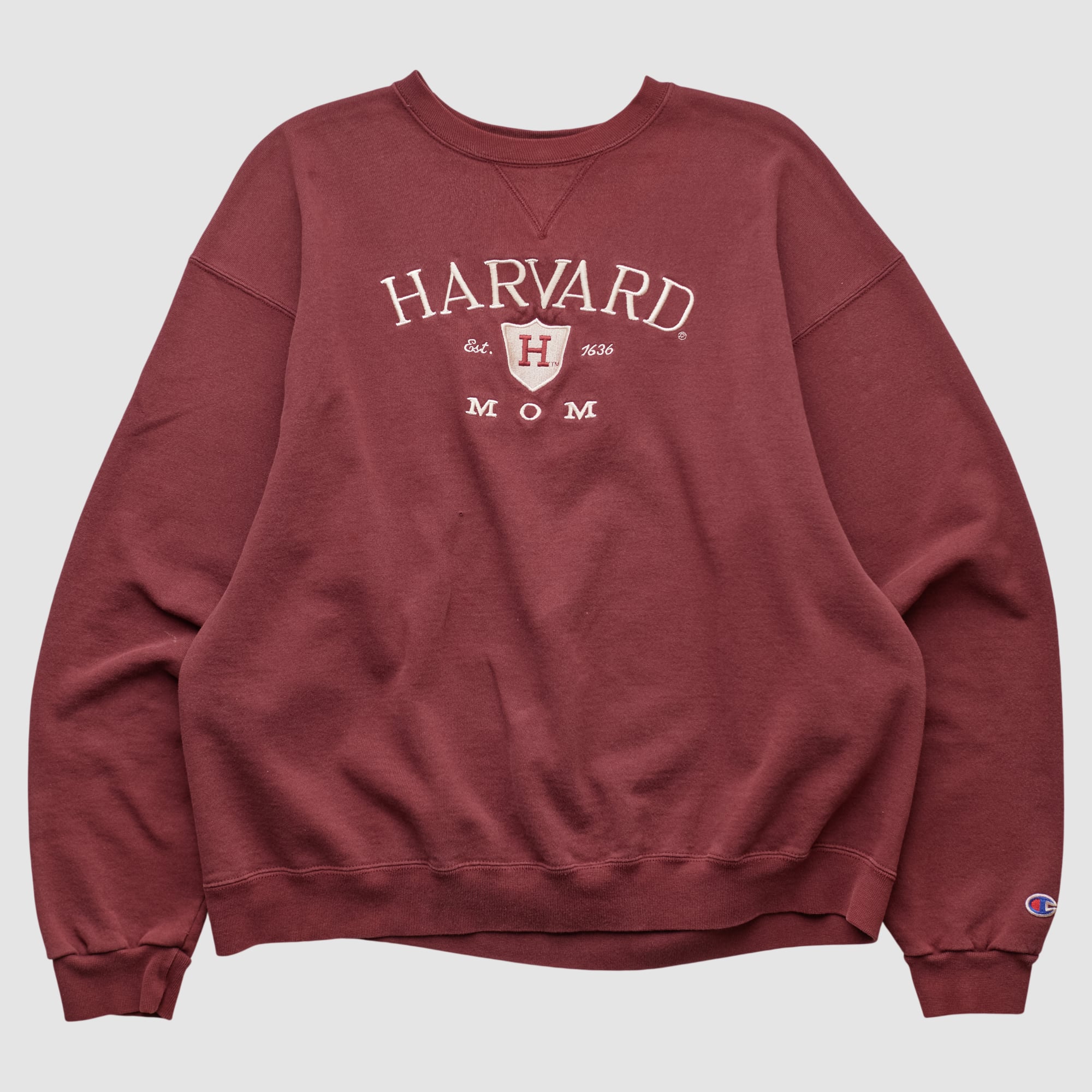 Harvard Crimson Champion 2000s Pullover Sweatshirt - Maroon - L