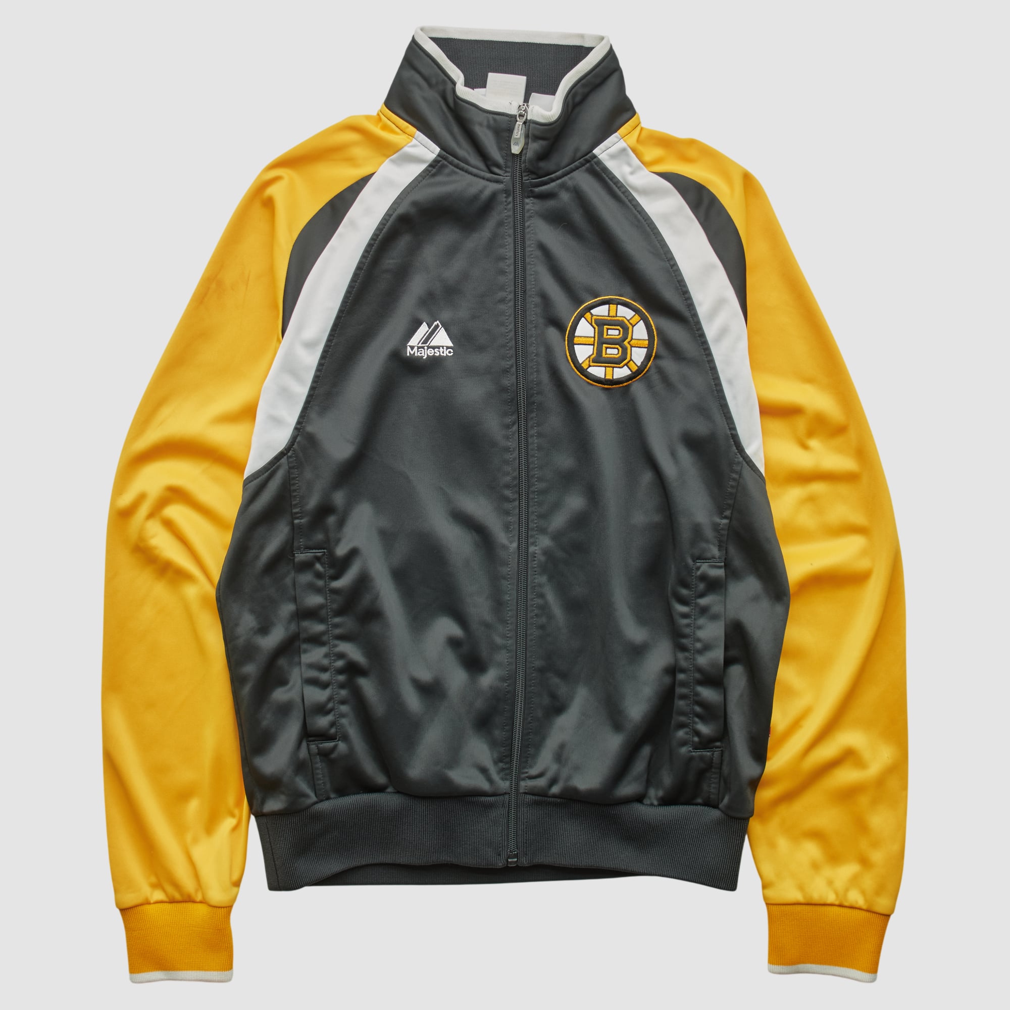 Boston Bruins Majestic 2000s Full Zip Jacket - Black - XS