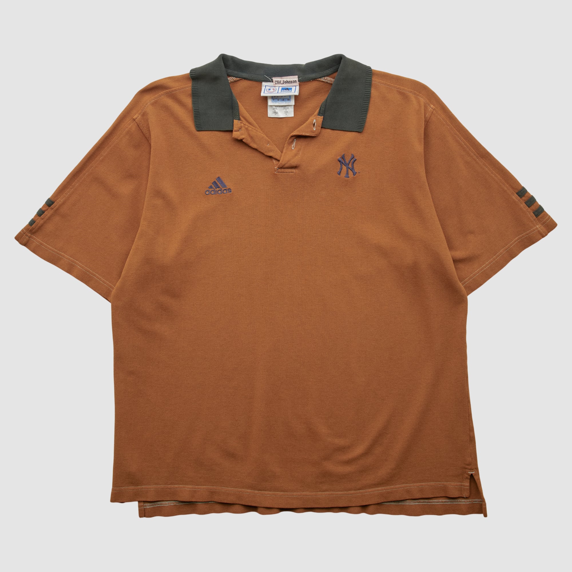 New York Yankees Adidas 2000s Polo - Clay - L