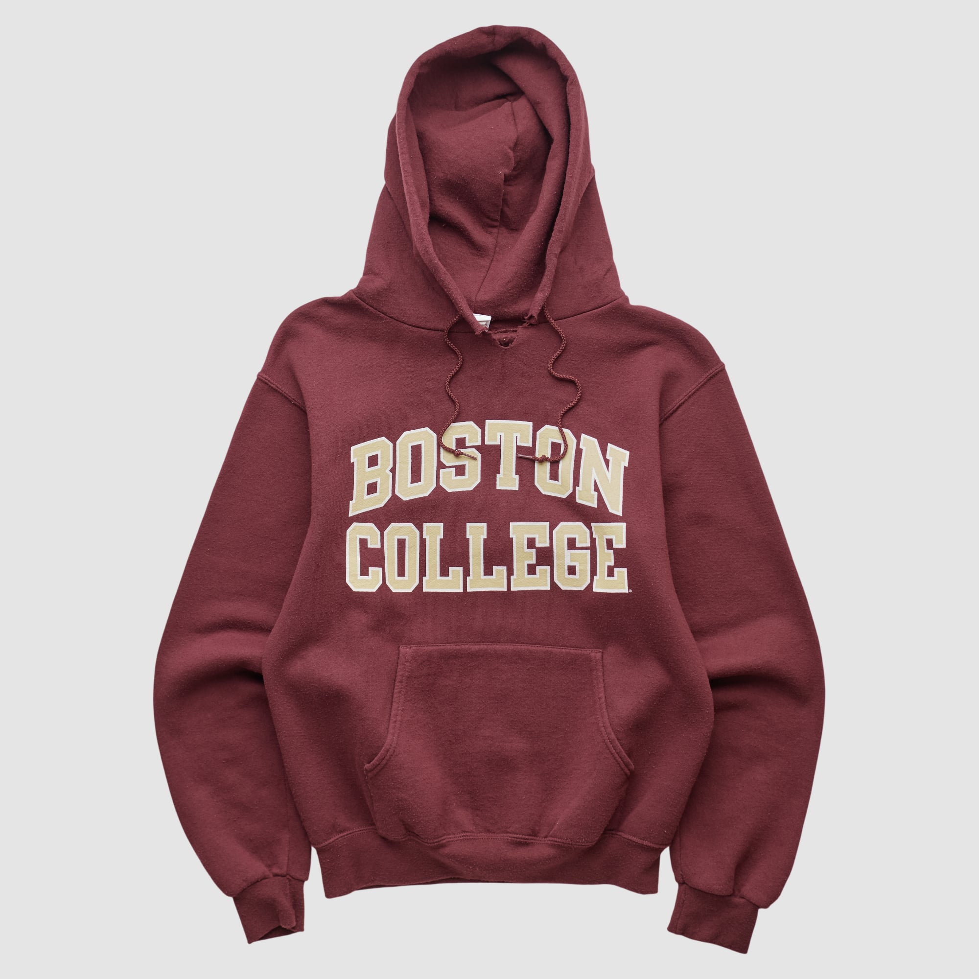 Boston College Eagles Champion 2000s Hooded Pullover Sweatshirt - Maroon - XXS