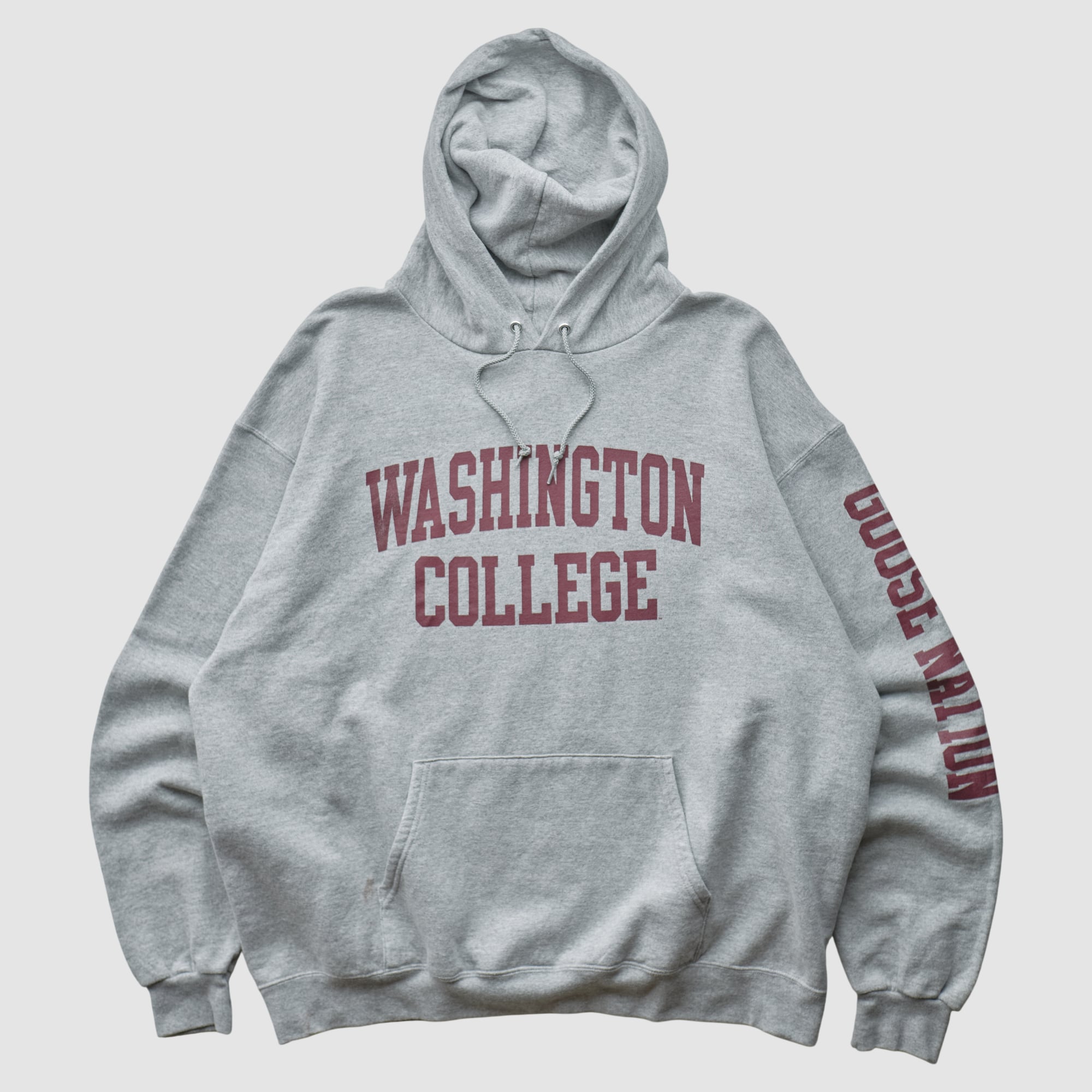 Washington College Shoremen Champion 2000s Hooded Pullover Sweatshirt - Heather Gray - XL