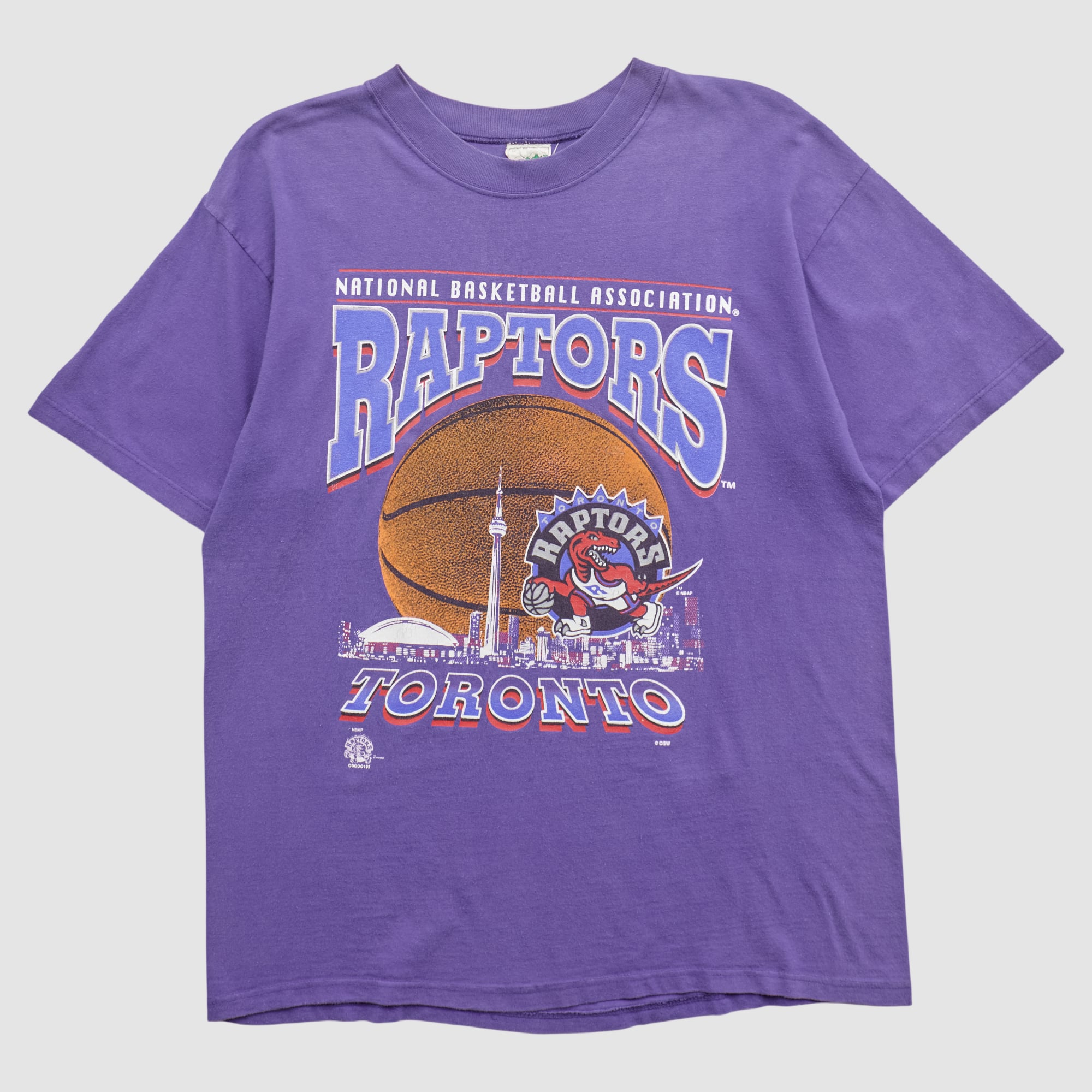 Toronto Raptors Canadian Graphics West 90s T-shirt - Purple - M