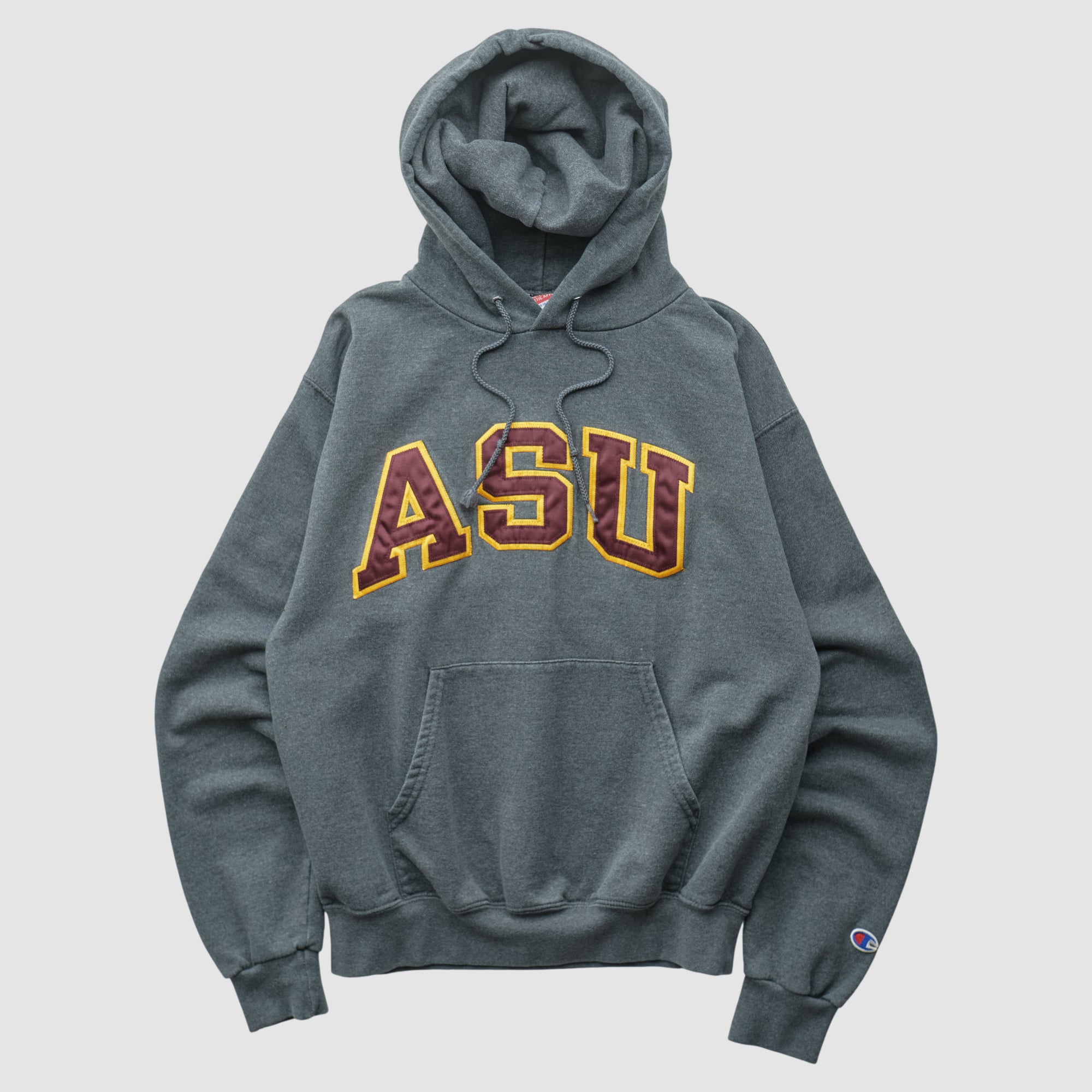 Arizona State Sun Devils Champion 2000s Hooded Pullover Sweatshirt - Dark Heather Gray - XS