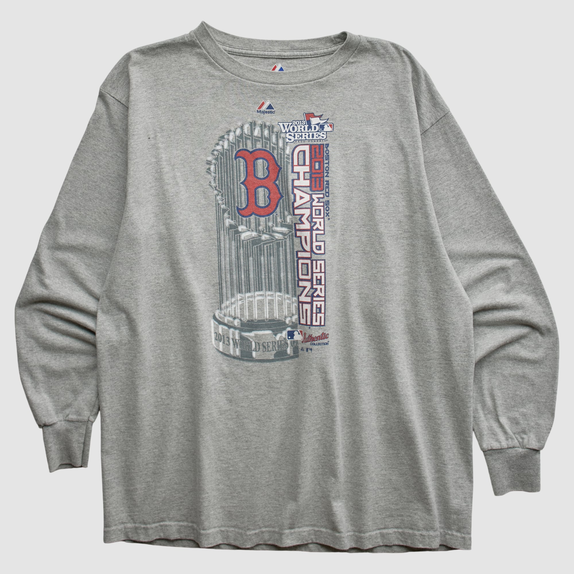 World Series Majestic 2013 Long Sleeve T-shirt - Heather Gray - M