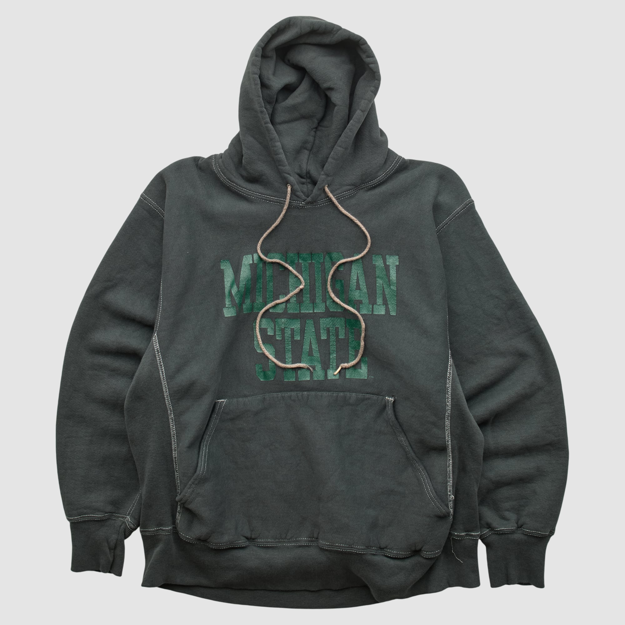 Michigan State Spartans Lee Apparel 90s Hooded Pullover Sweatshirt - Black - S