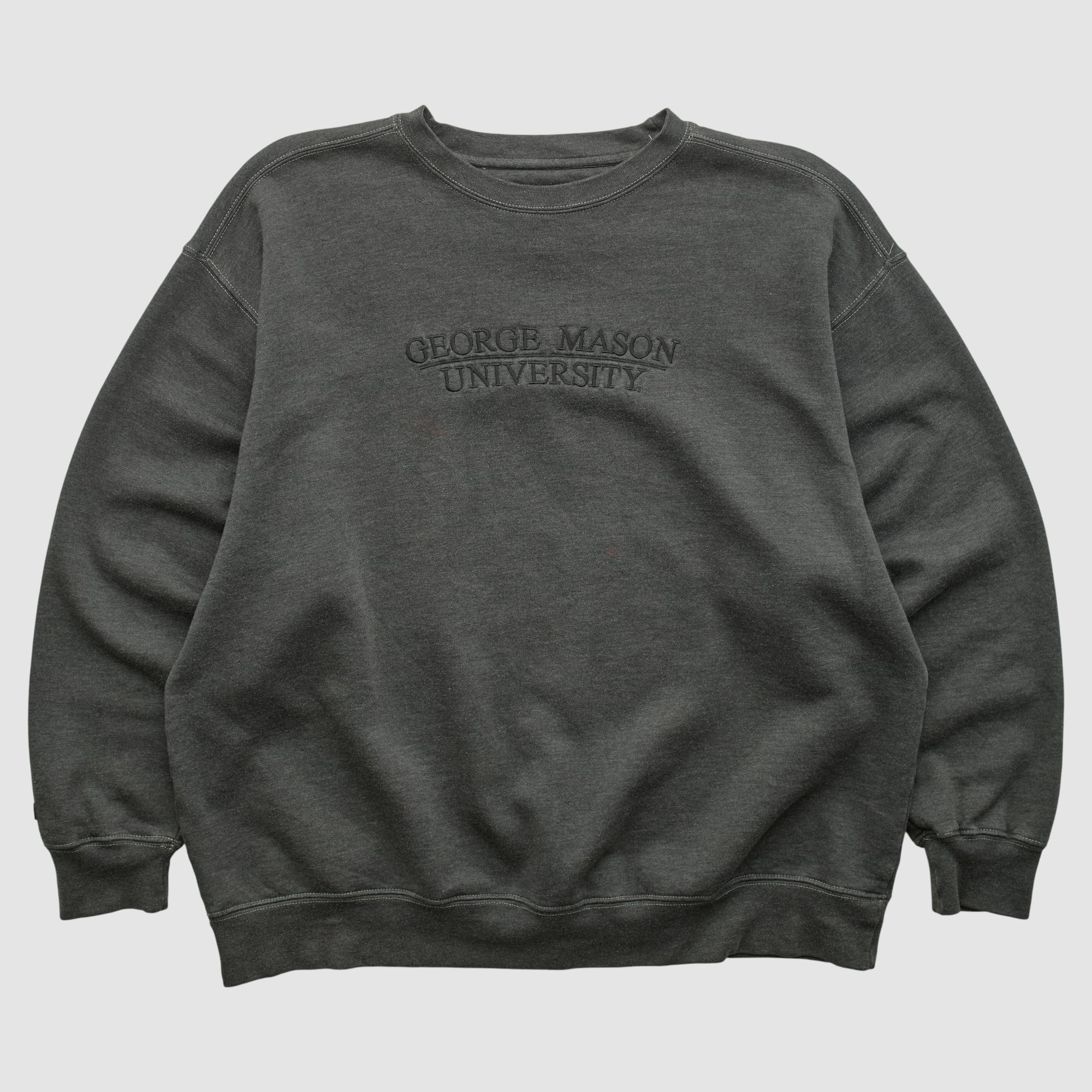 George Mason Patriots Jansport 2000s Pullover Sweatshirt - Charcoal - L