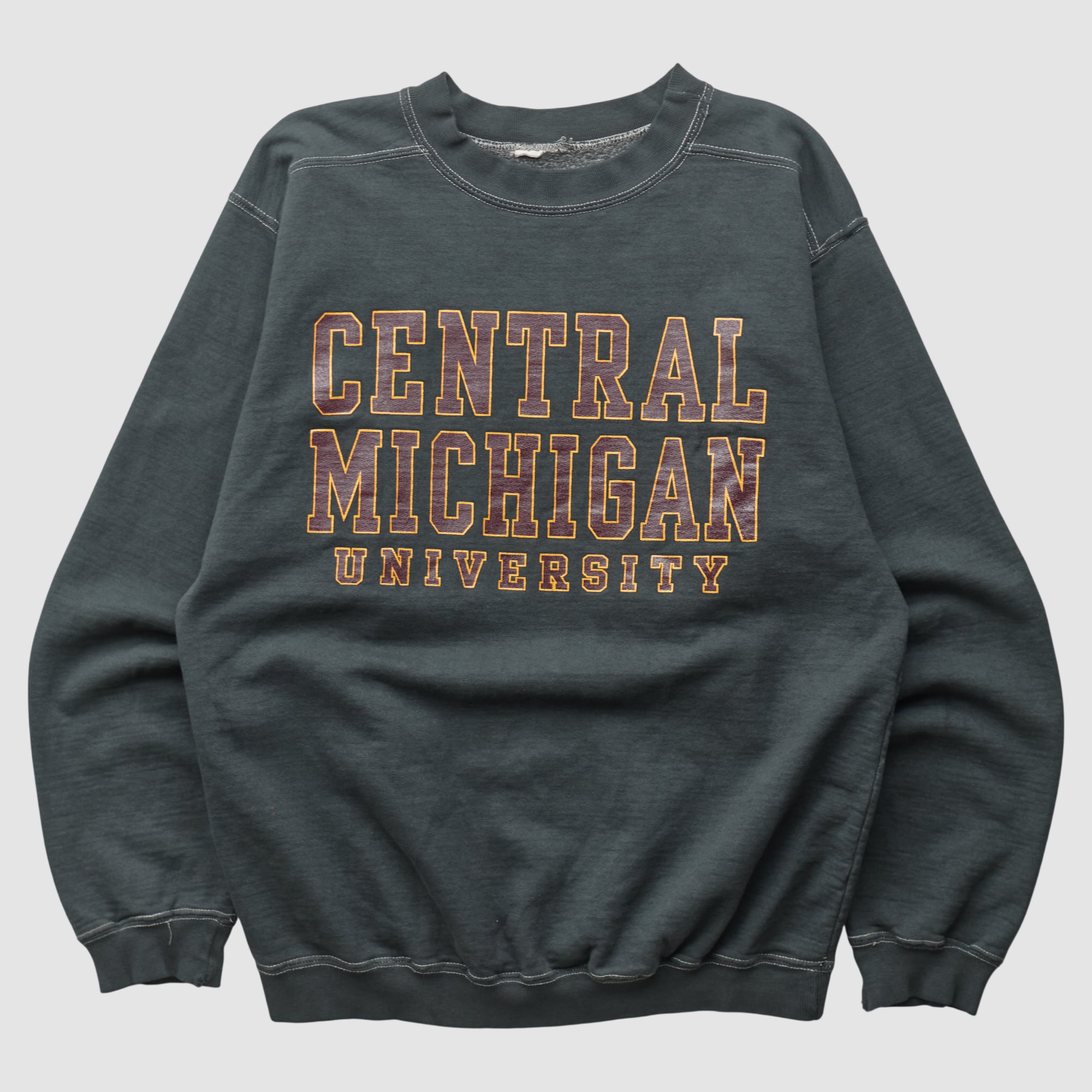 Central Michigan Chippewas 90s Pullover Sweatshirt - Charcoal - XXS
