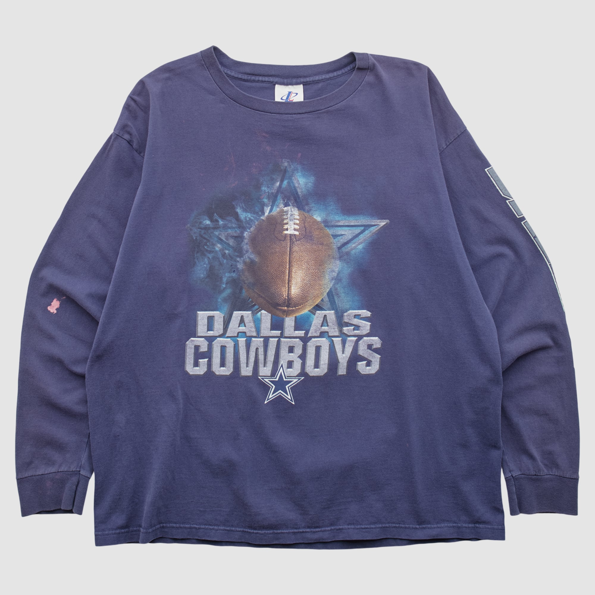 Dallas Cowboys Logo Athletic 90s Long Sleeve T-shirt - Navy - L