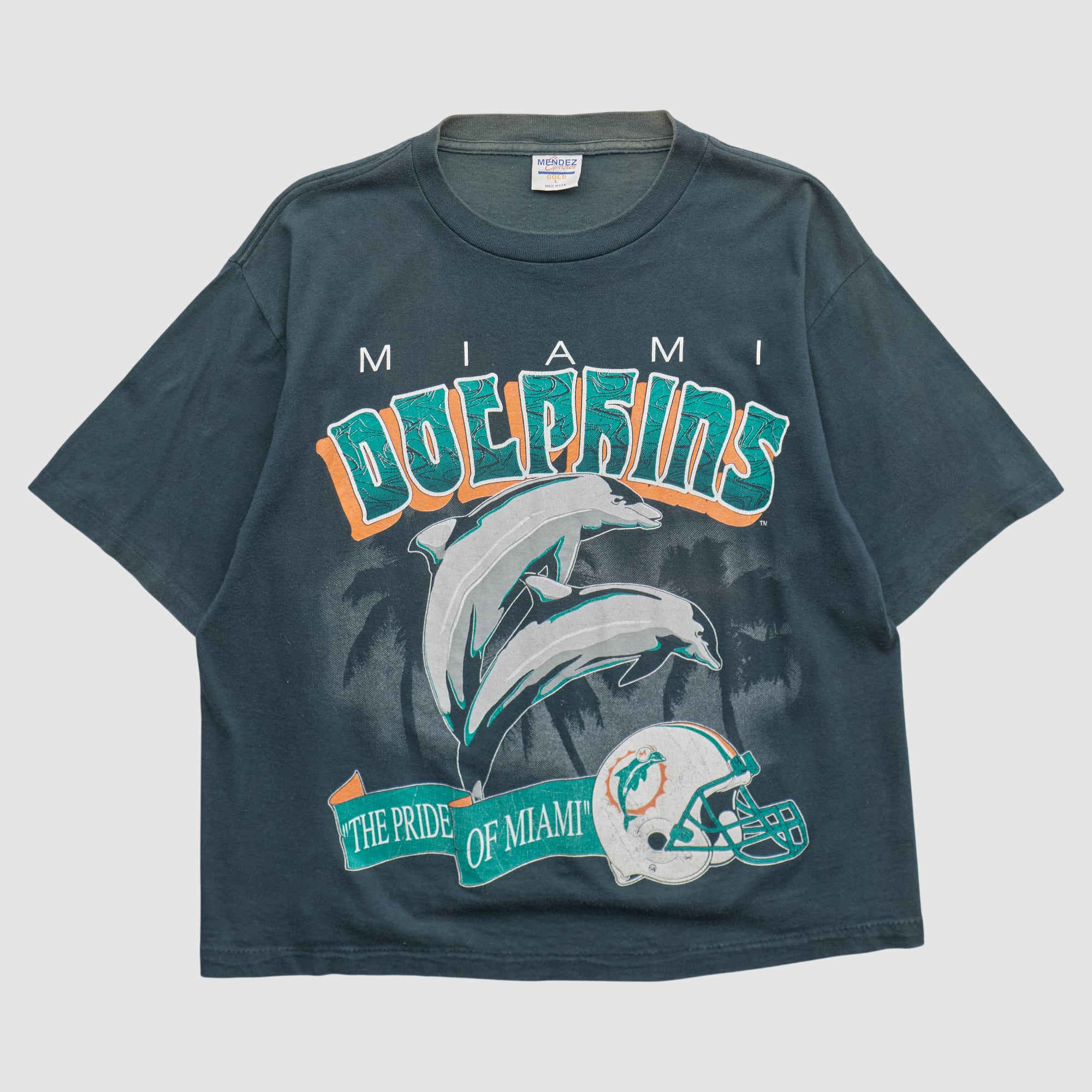 Miami Dolphins Mendez Sportswear 90s T-shirt - Black - M