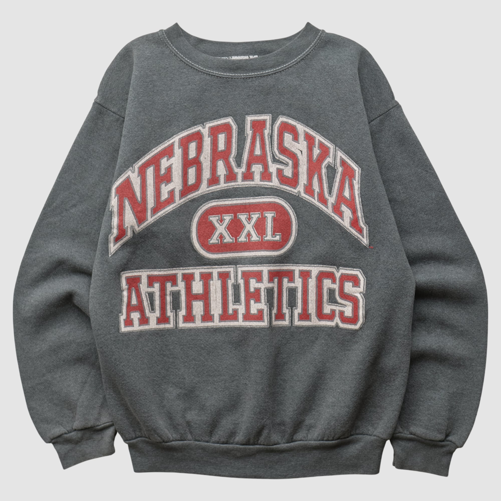 Nebraska Huskers TNT 90s Pullover Sweatshirt - Dark Heather Gray - XXS