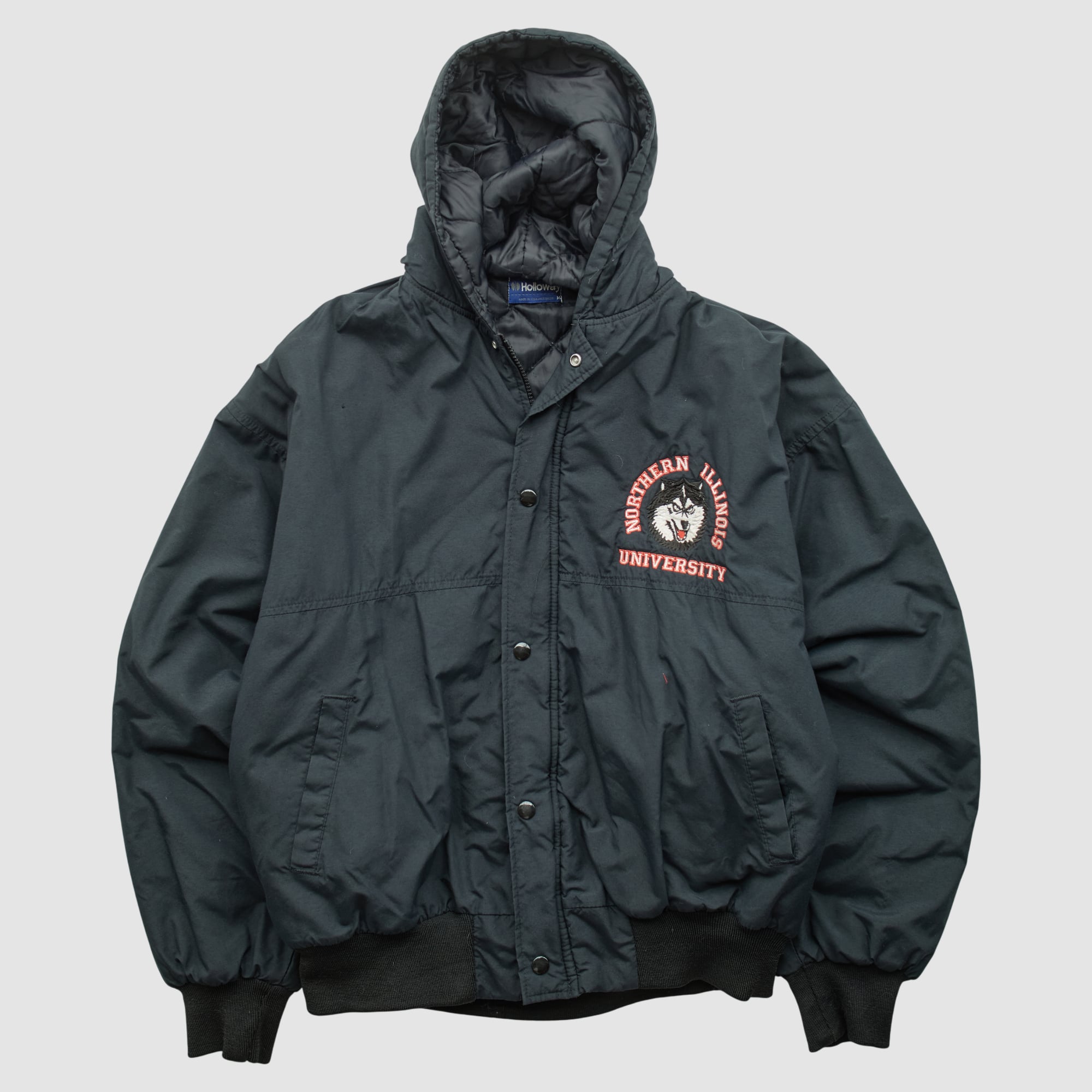 Northern Illinois Huskies Holloway 90s Hooded Full Snap Jacket - Black - M