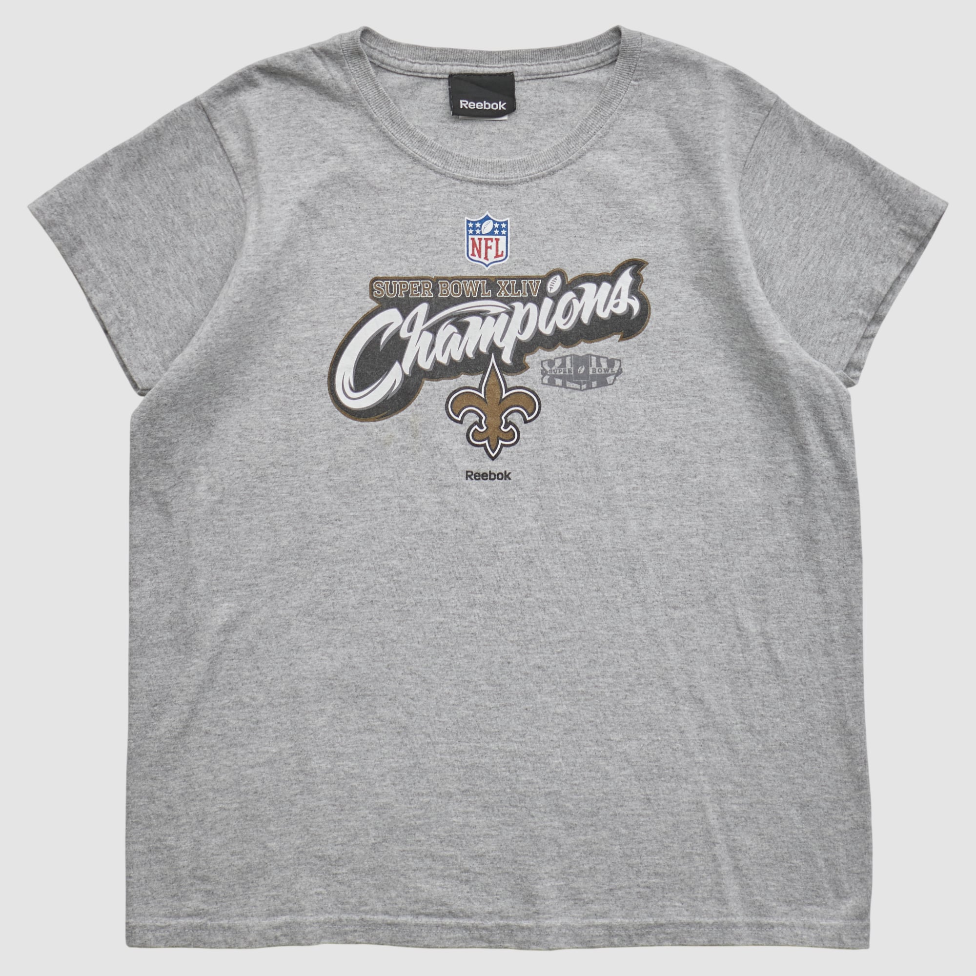 New Orleans Saints Reebok 2010 T-shirt - Heather Gray - S