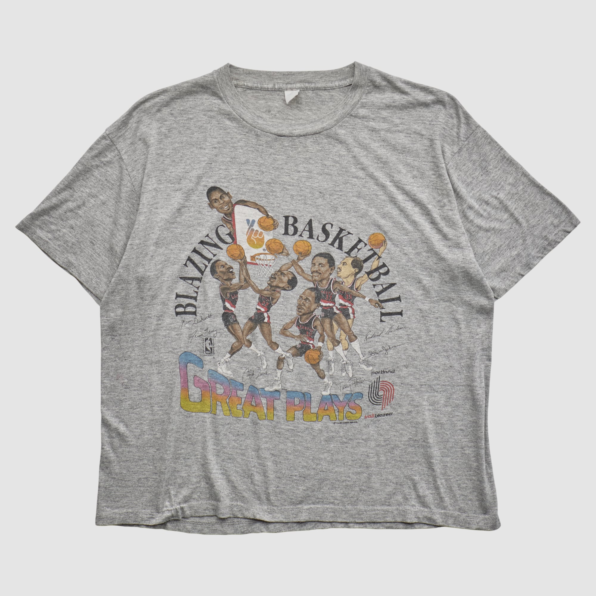 Portland Trail Blazers Salem Sportswear 80s T-shirt - Heather Gray - L