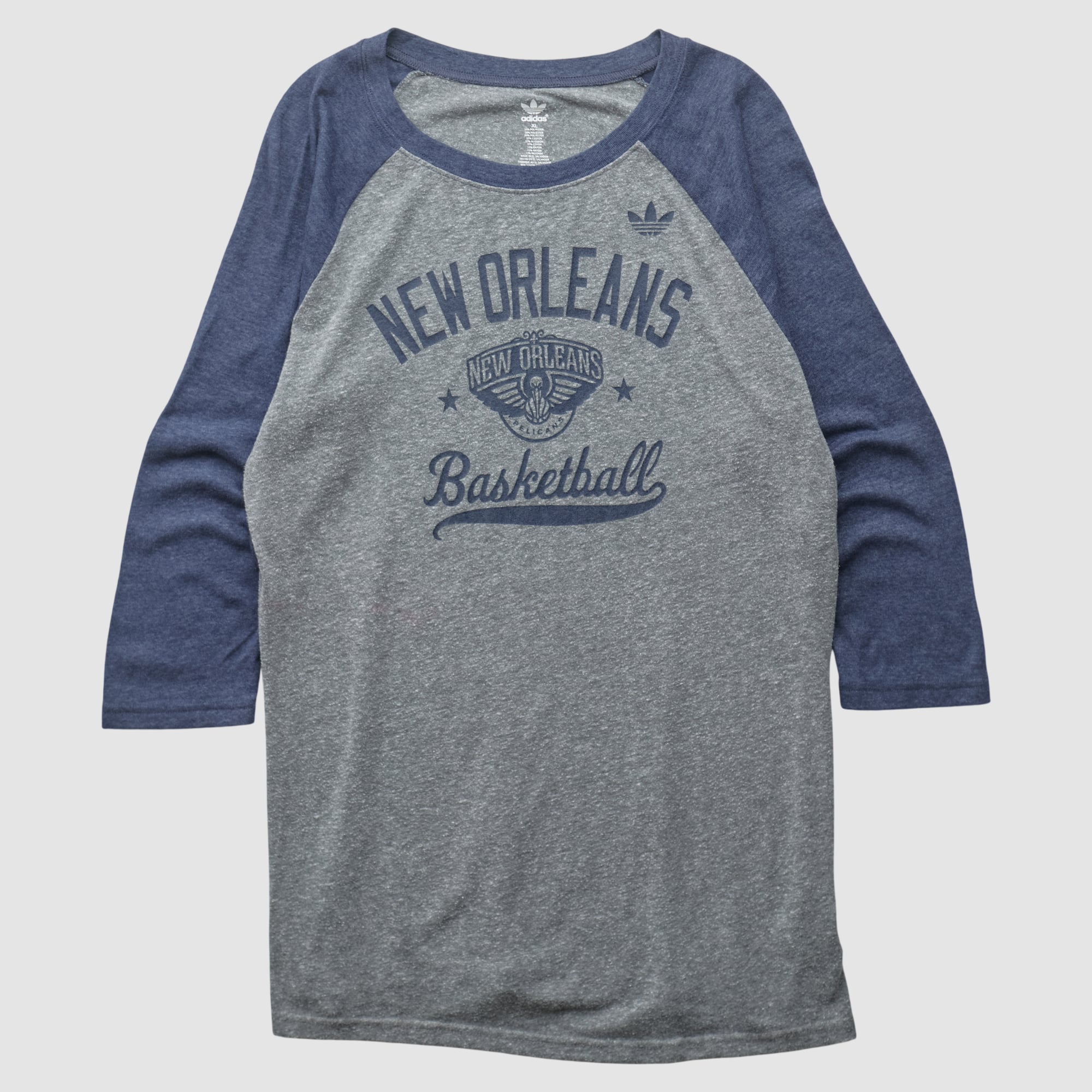 New Orleans Pelicans Adidas 2010s T-shirt - Heather Gray - L