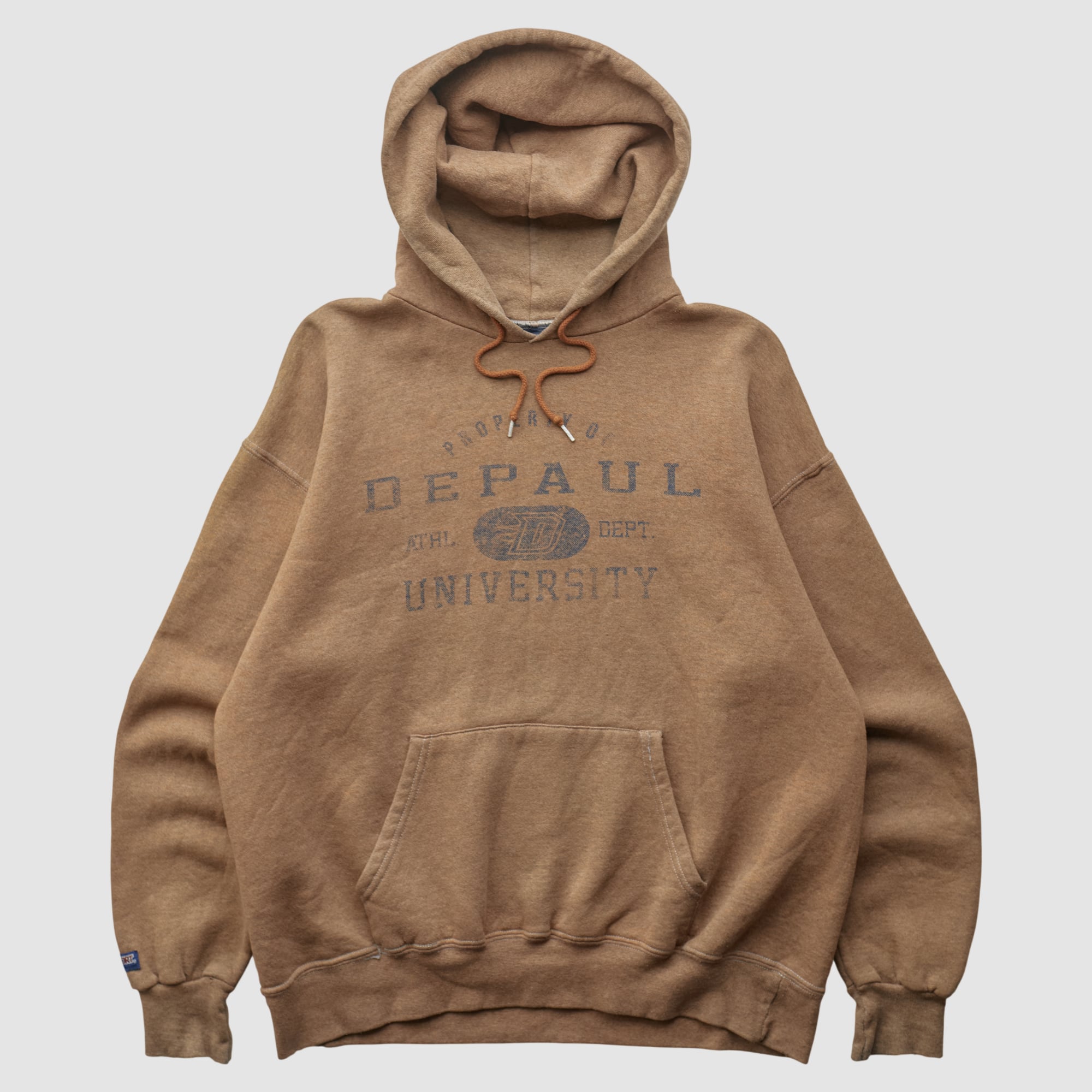 DePaul Blue Demons Jansport 2000s Hooded Pullover Sweatshirt - Clay - M
