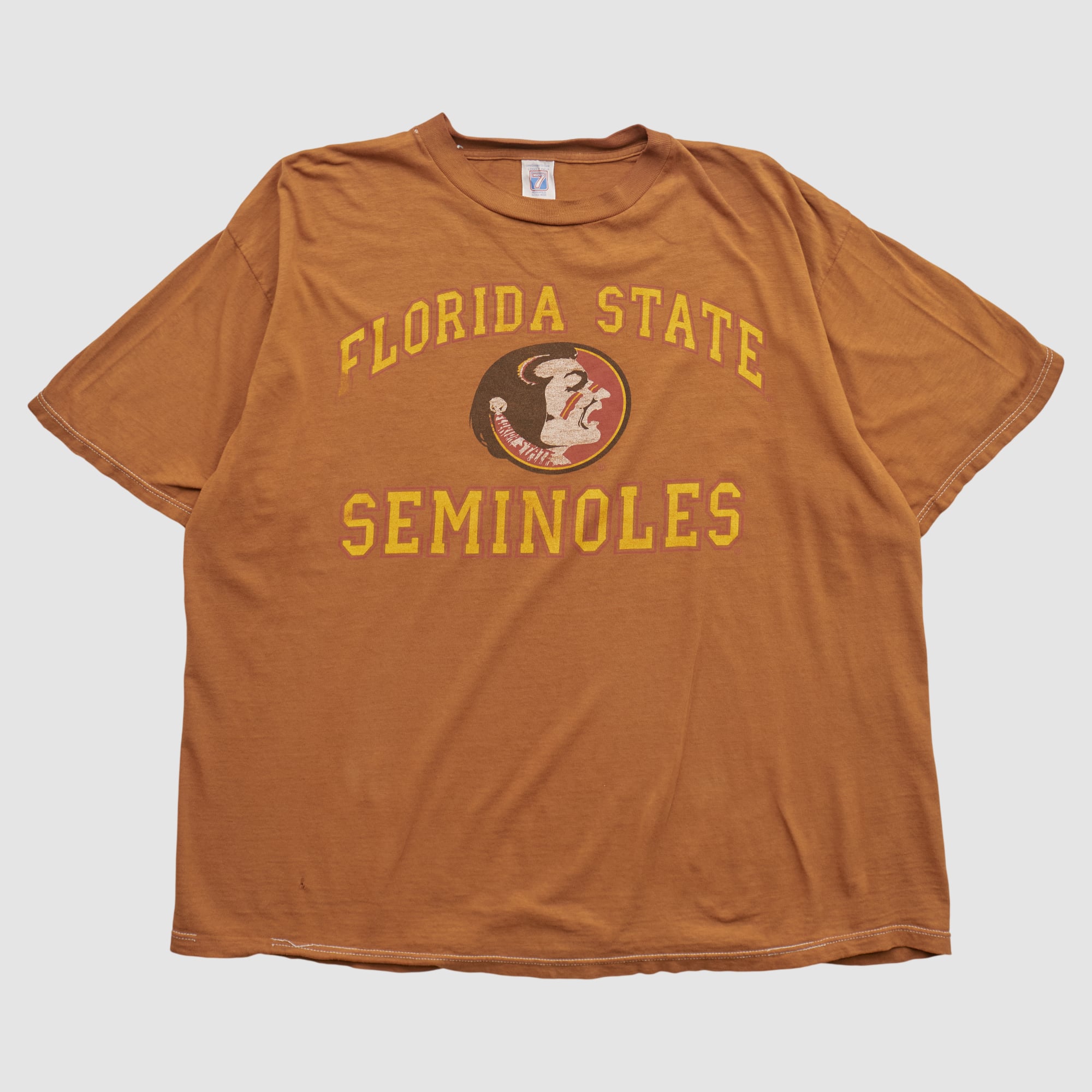 Florida State Seminoles Logo 7 90s T-shirt - Clay - 2XL