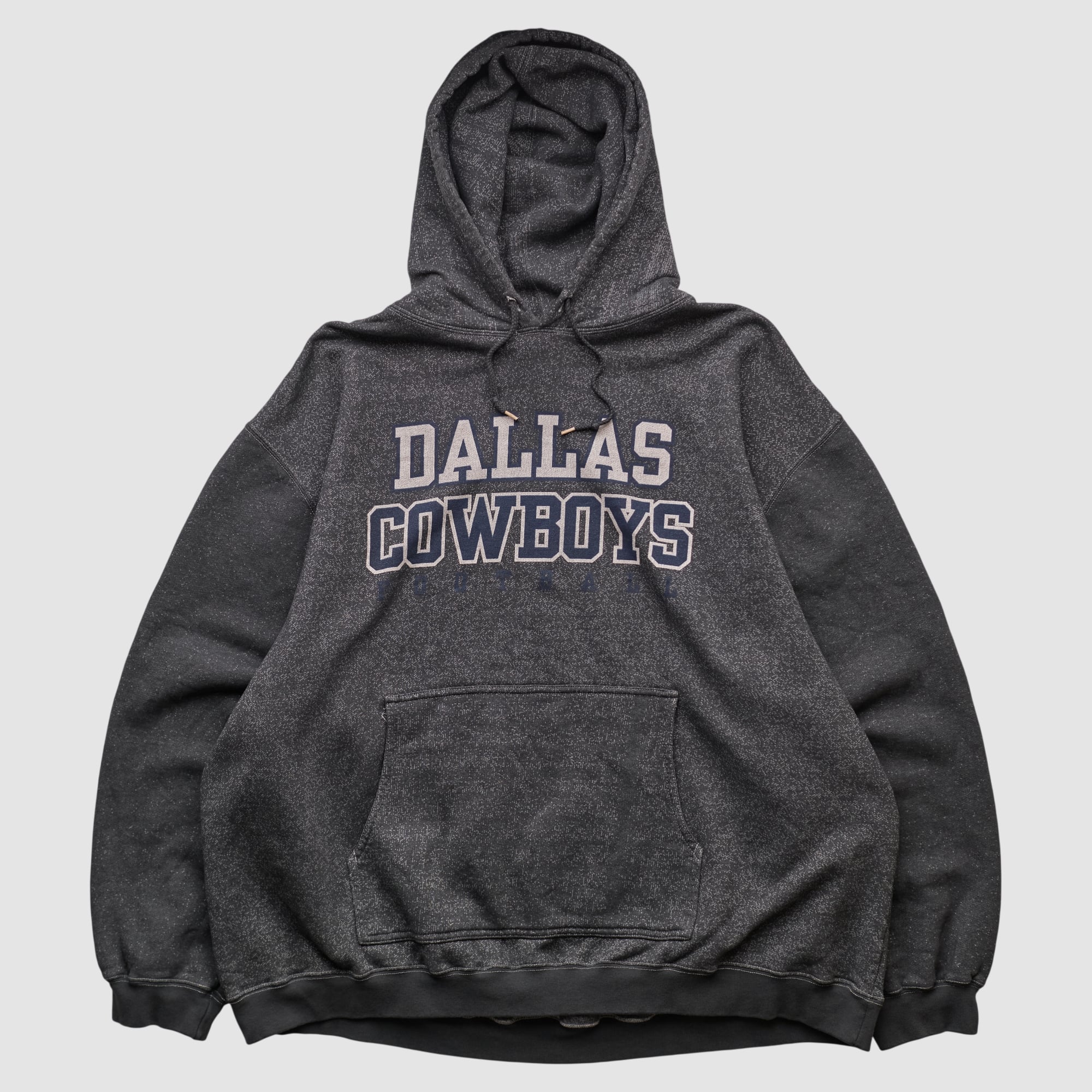 Dallas Cowboys Reebok 2000s Hooded Pullover Sweatshirt - Charcoal - 3XL