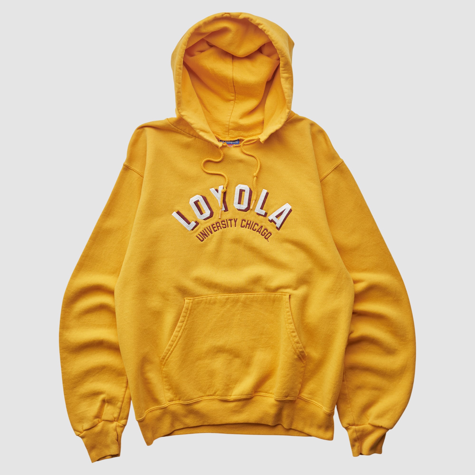 Loyola Chicago Ramblers Champion 2000s Hooded Pullover Sweatshirt - Yellow - XS