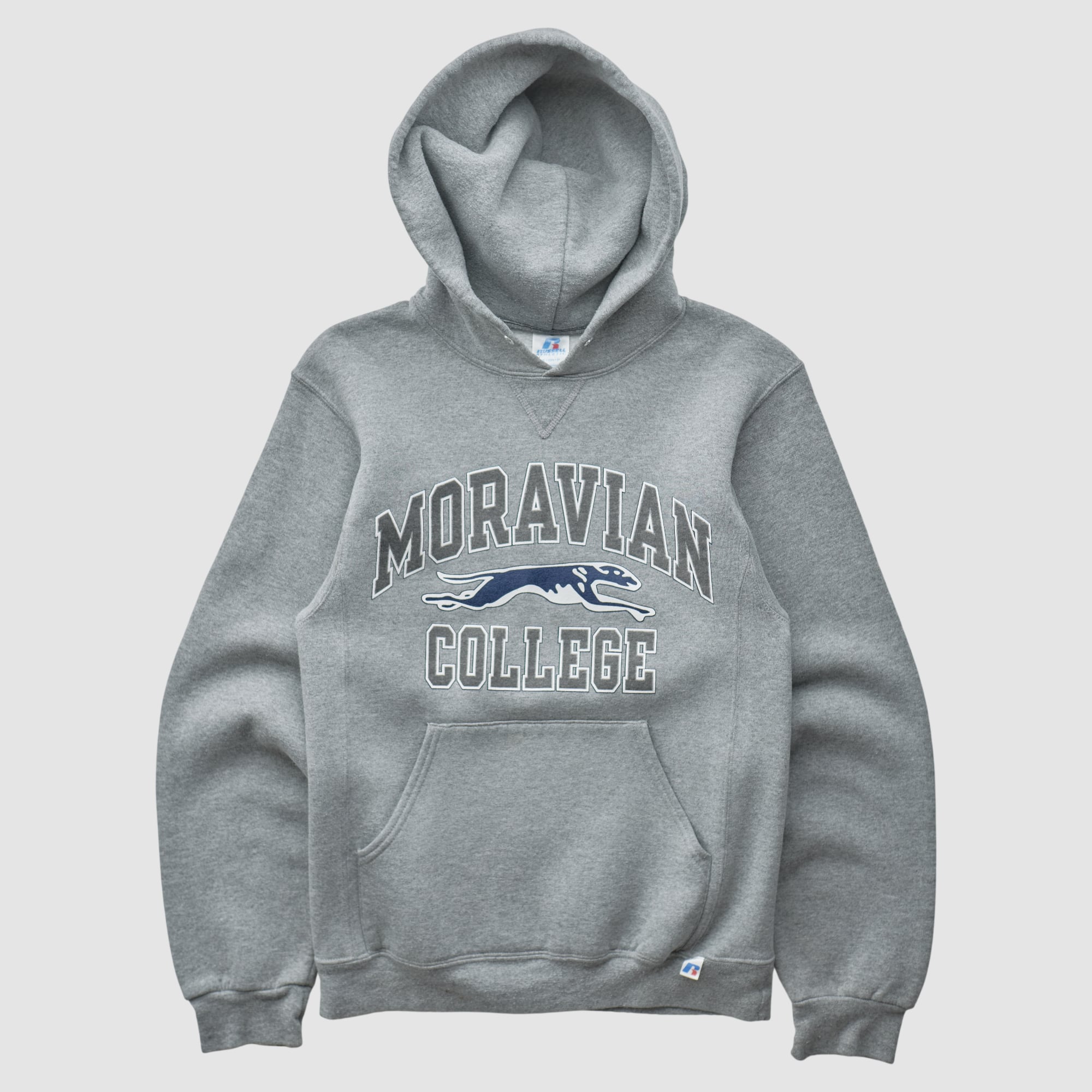 Moravian Greyhounds Russell 2010s Hooded Pullover Sweatshirt - Heather Gray - XXS