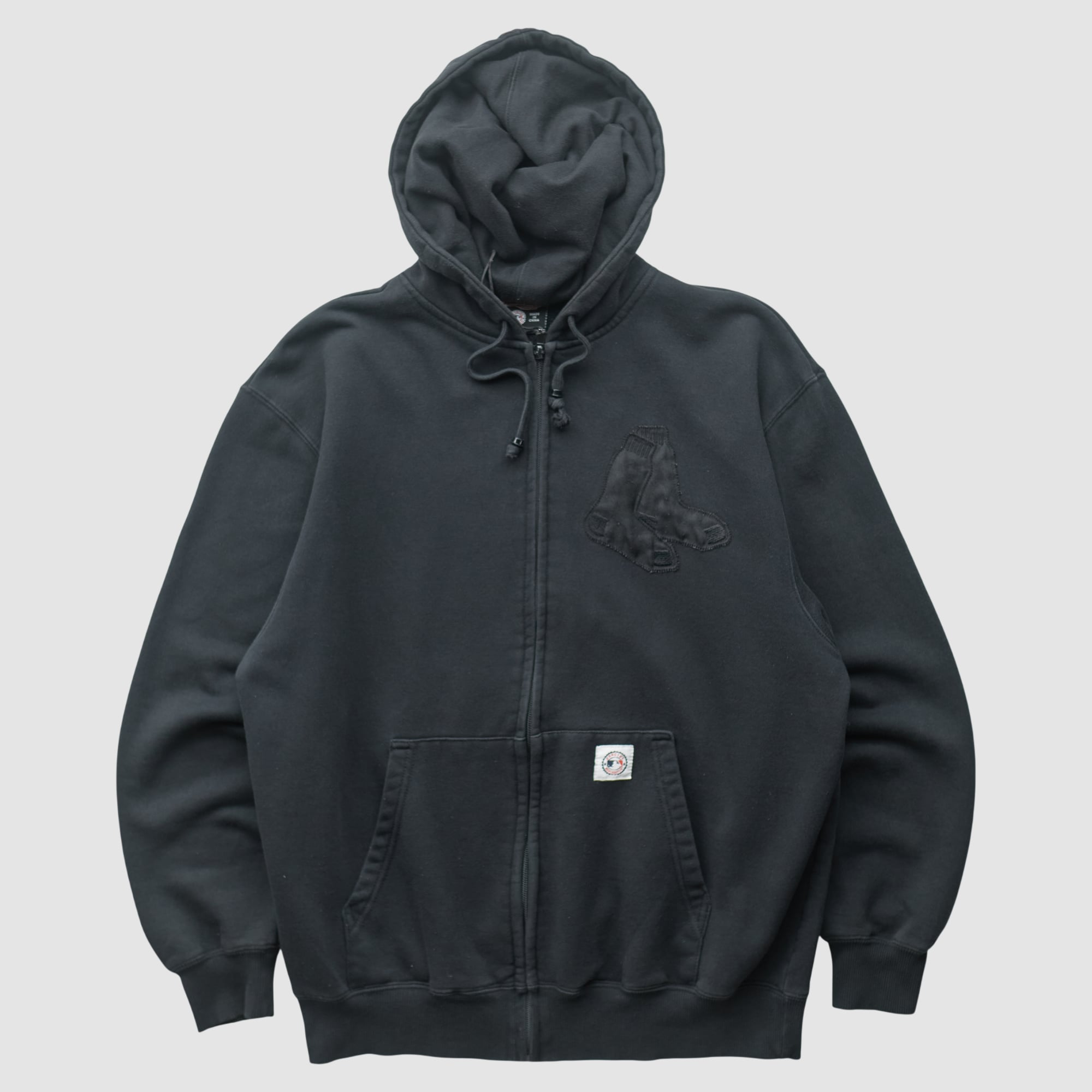 Boston Red Sox Stitches 2010s Hooded Full Zip Sweatshirt - Black - XS