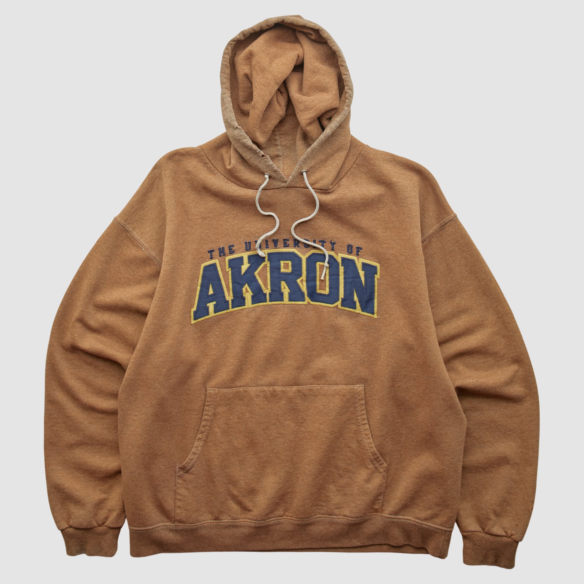 Akron Zips Champion 2000s Hooded Pullover Sweatshirt - Clay - S
