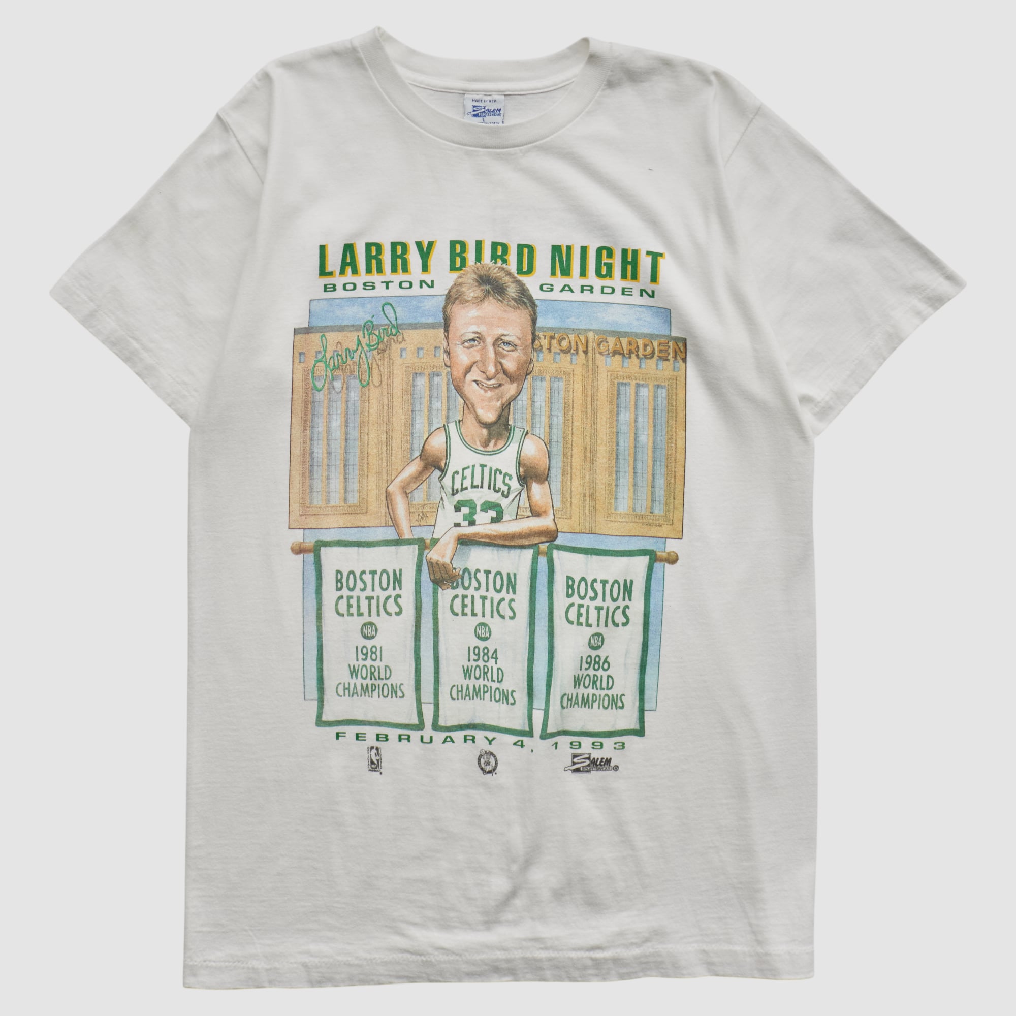 Larry Bird Salem Sportswear 1993 T-shirt - White - S