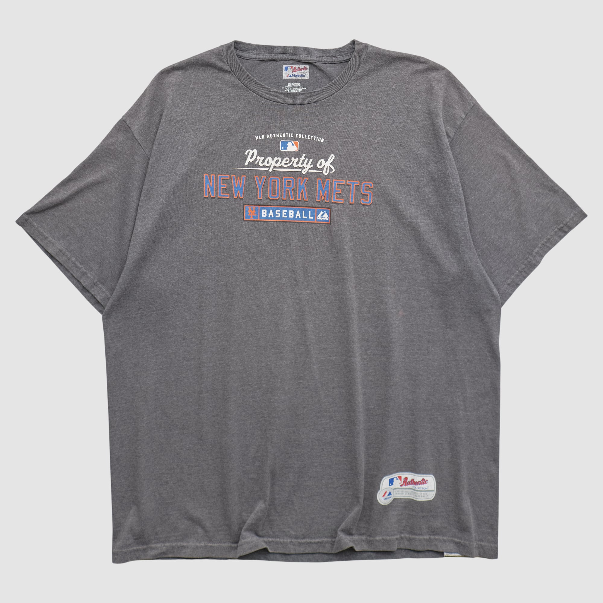 New York Mets Majestic 2010s T-shirt - Dark Heather Gray - XL