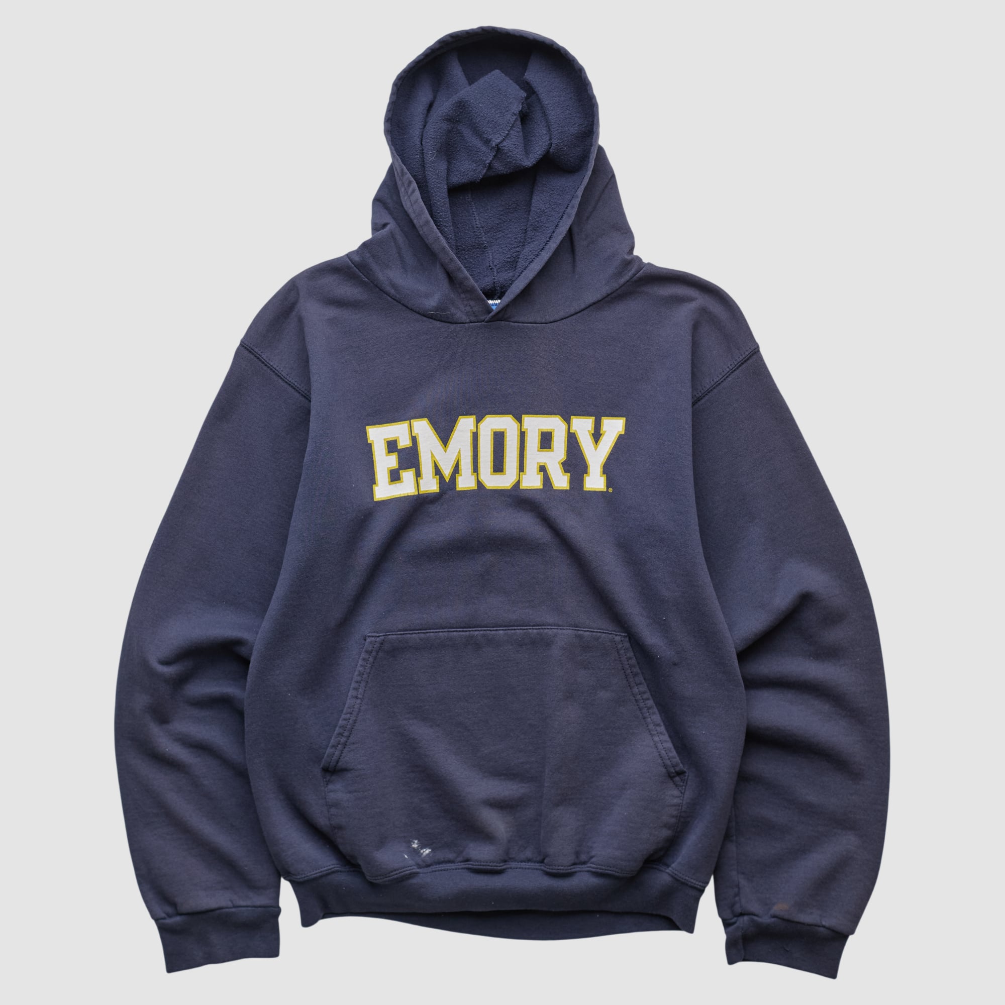 Emory Eagles Champion 2000s Hooded Pullover Sweatshirt - Navy - S