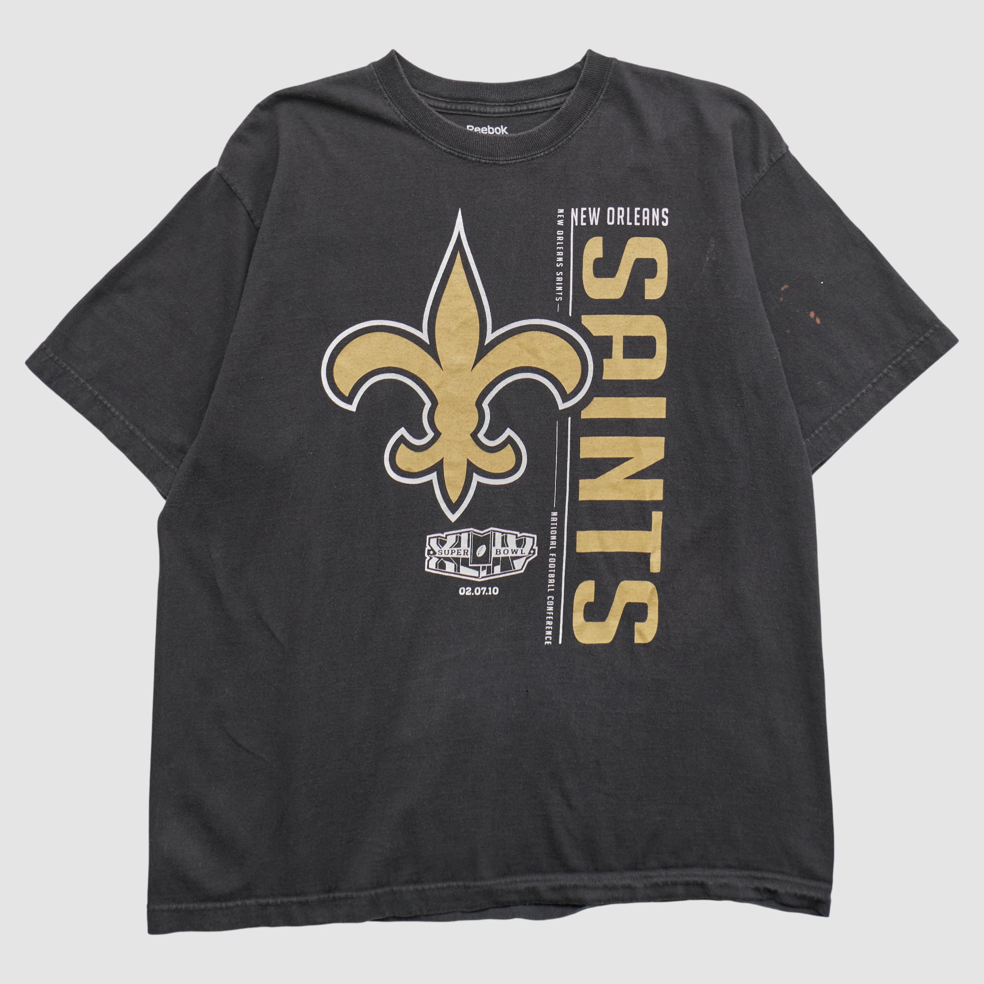Super Bowl XLIV Reebok 2010 T-shirt - Black - M