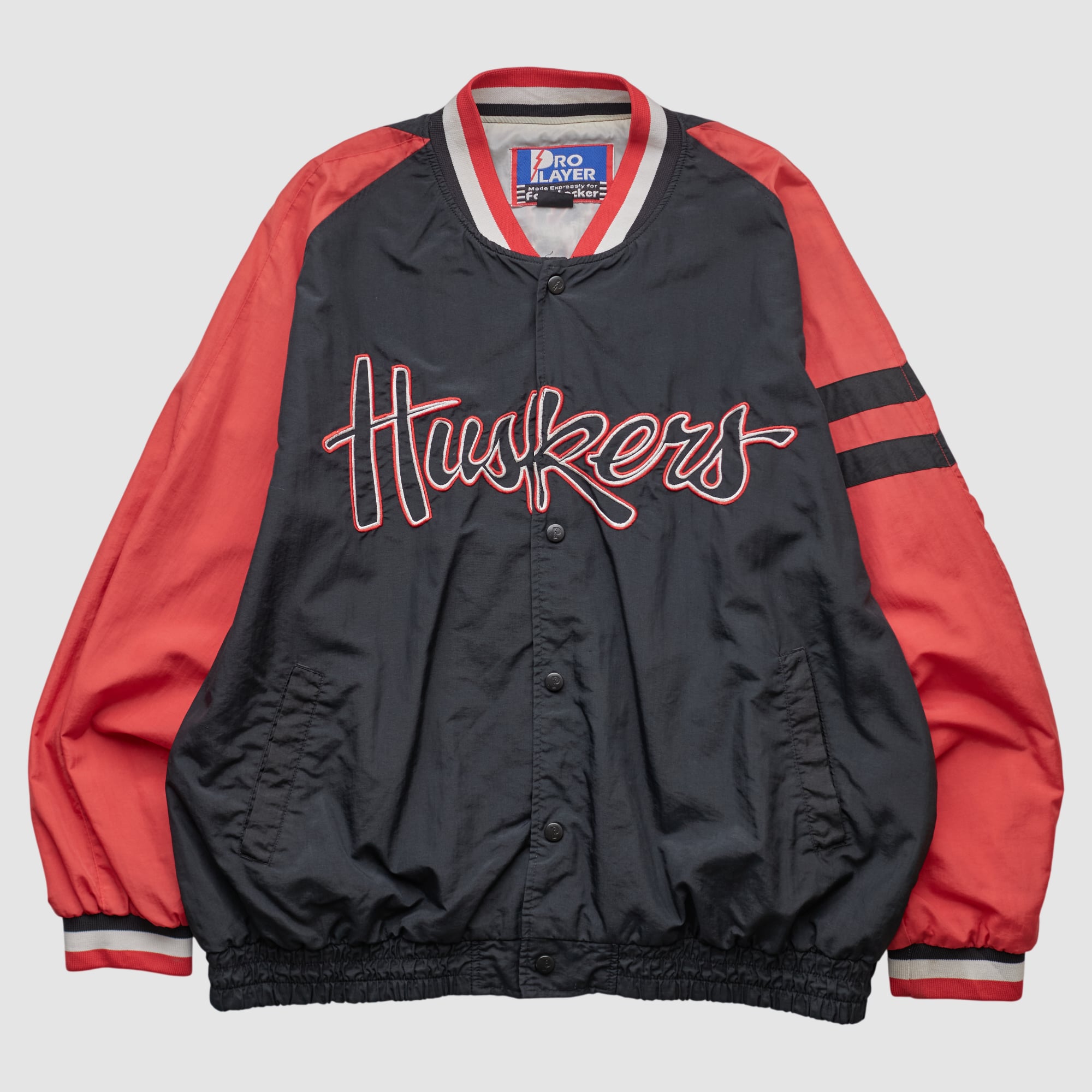 Nebraska Huskers Pro Player 90s Full Snap Jacket - Black - XL