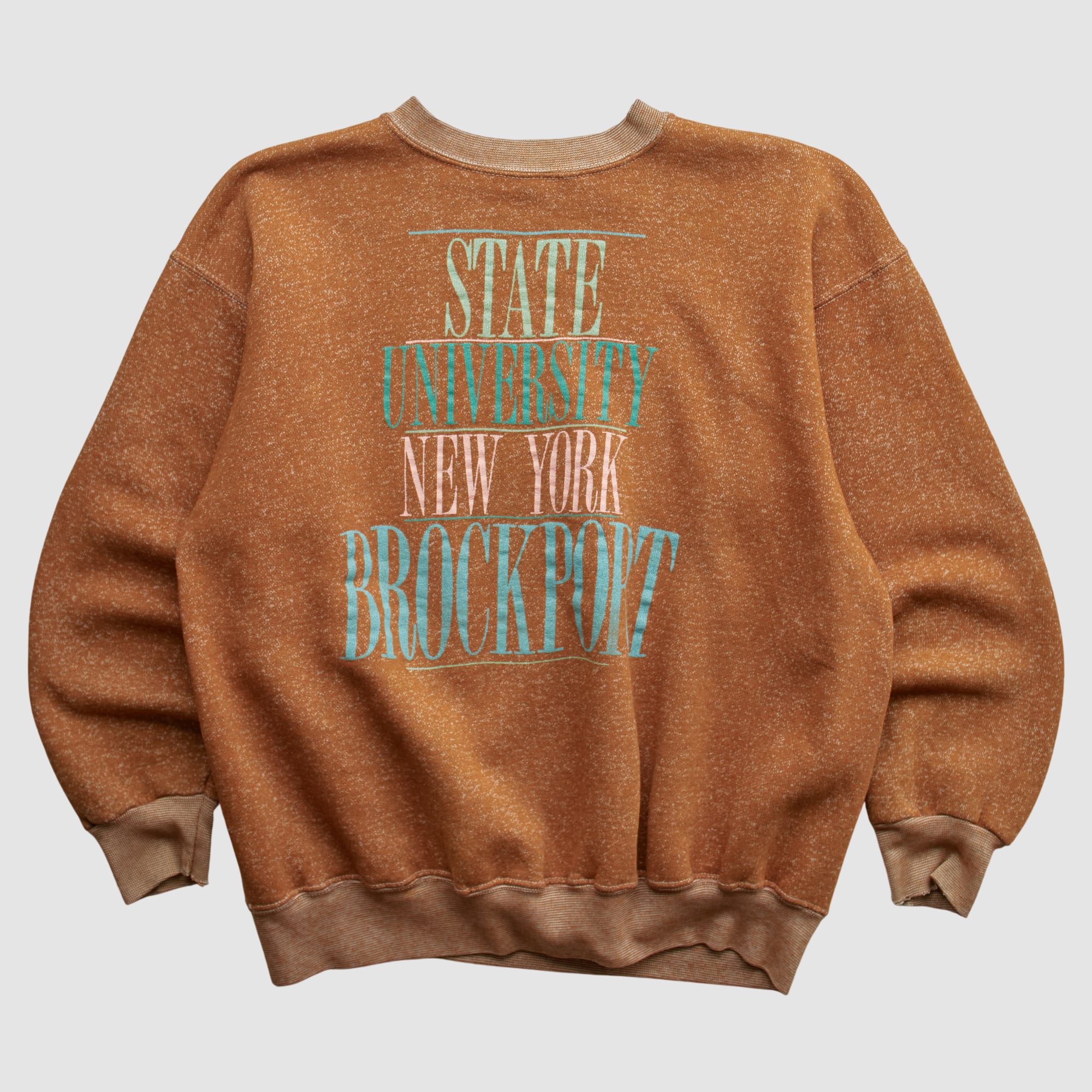 SUNY Brockport Golden Eagles 80s Pullover Sweatshirt - Clay - XS