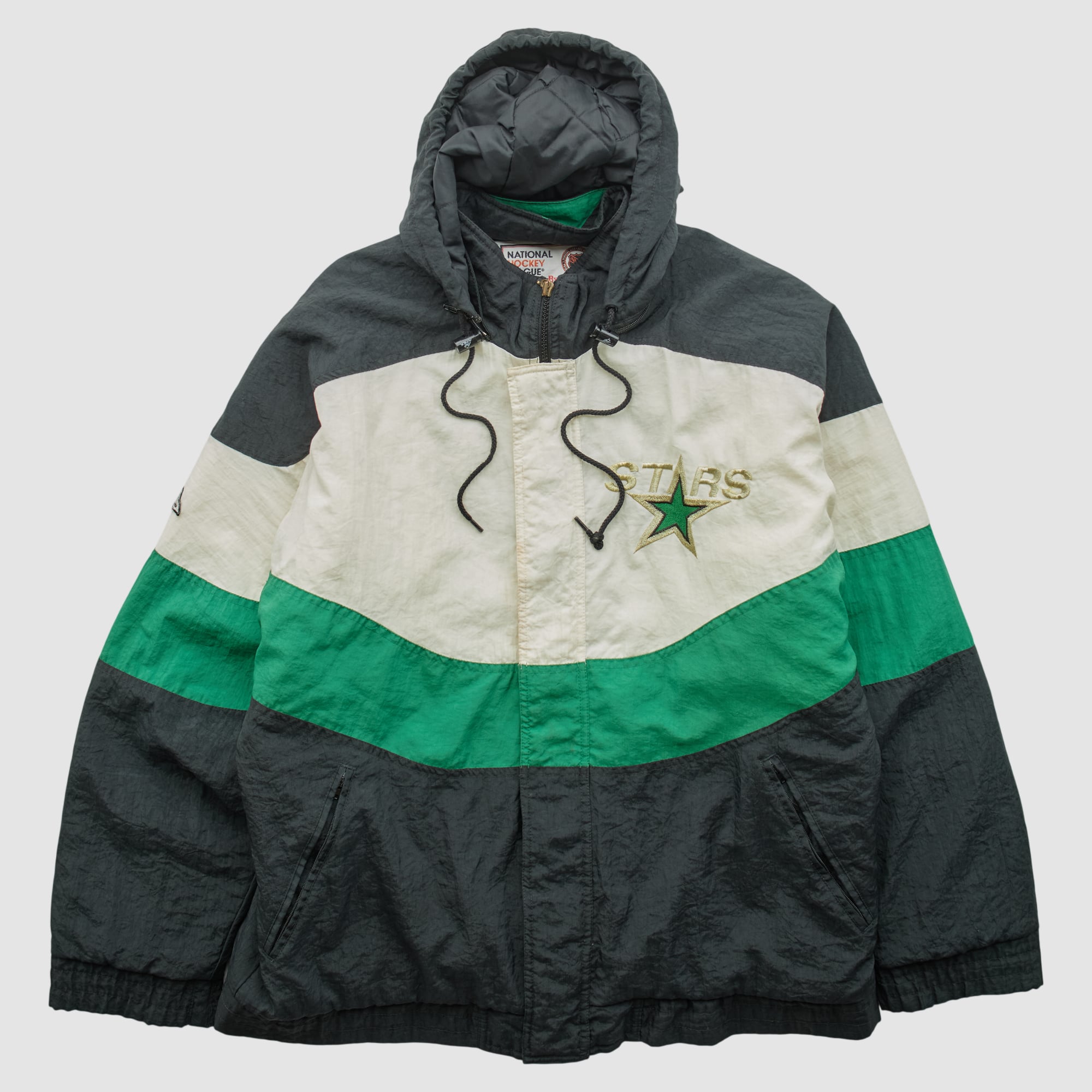 Dallas Stars Apex One 90s Hooded Pullover Jacket - Green - L